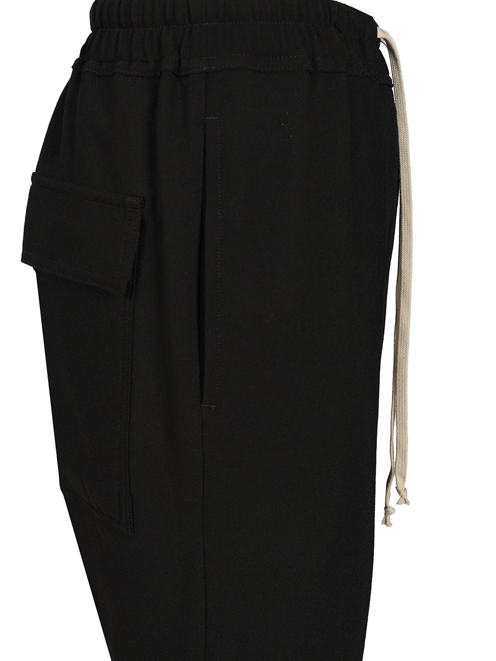 Drawstring Slim Long Trousers Black - 5