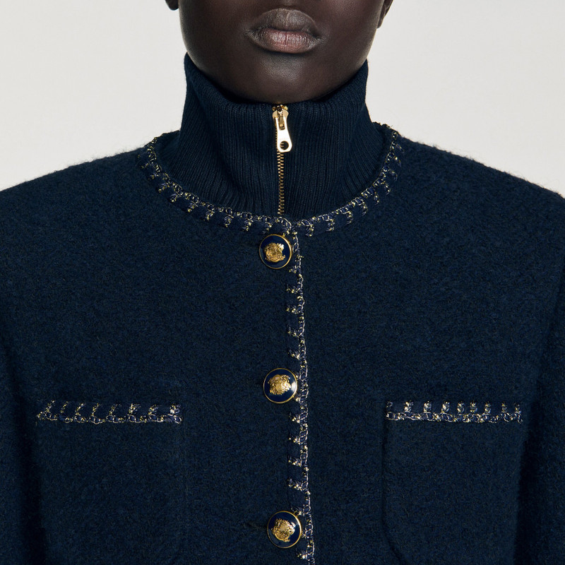 TWEED JACKET WITH REMOVABLE COLLAR 4