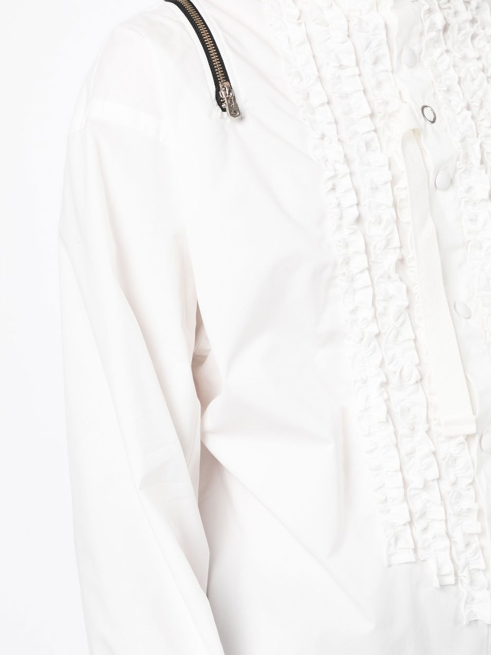 ruffled reversible cotton shirt - 5