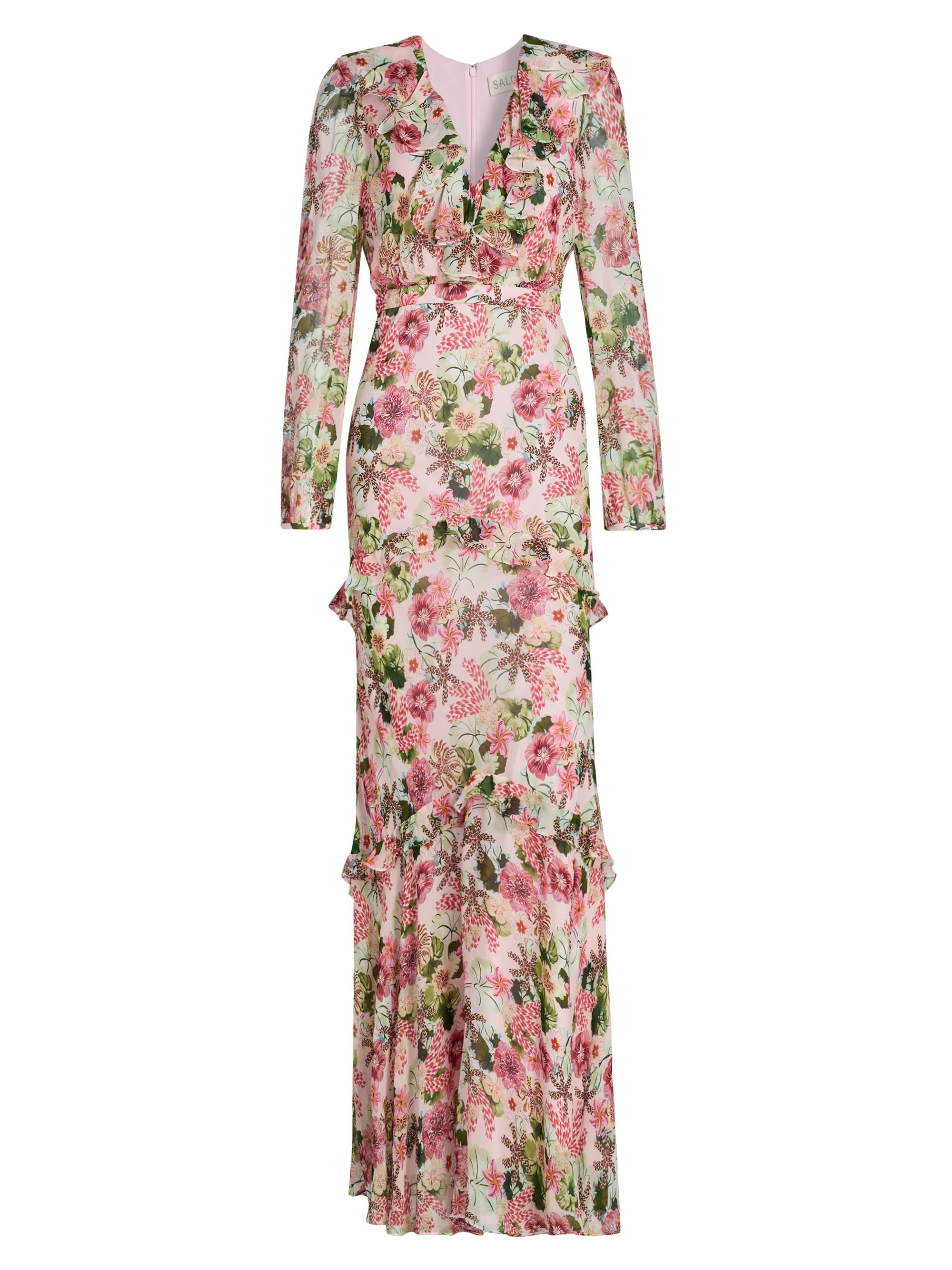 Women's Rita Floral Geroegette Maxi Dress - Plumeria Blush - 1