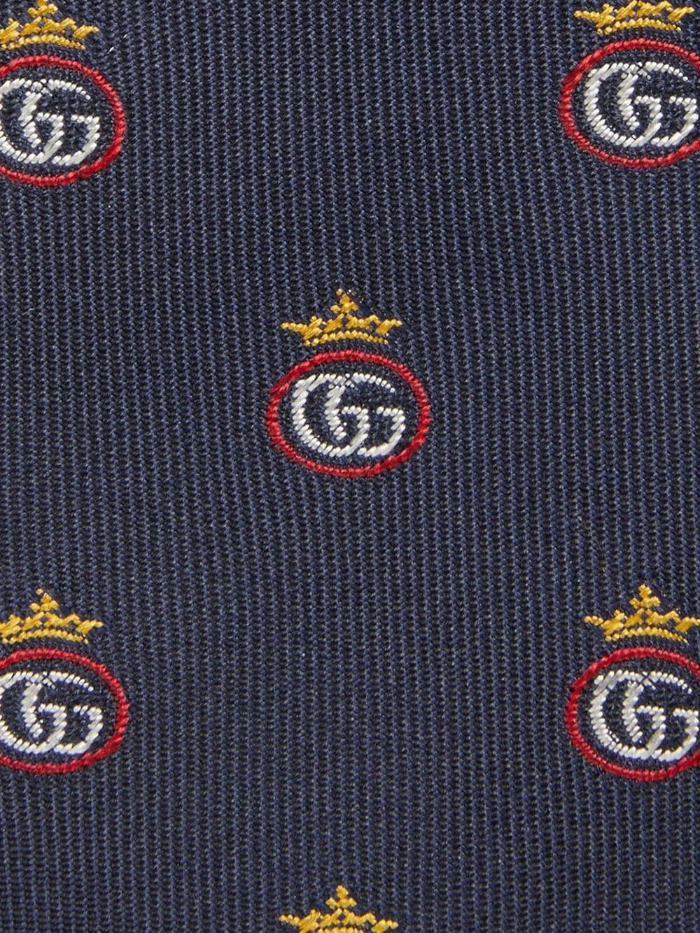 Double G Crown pattern tie - 2