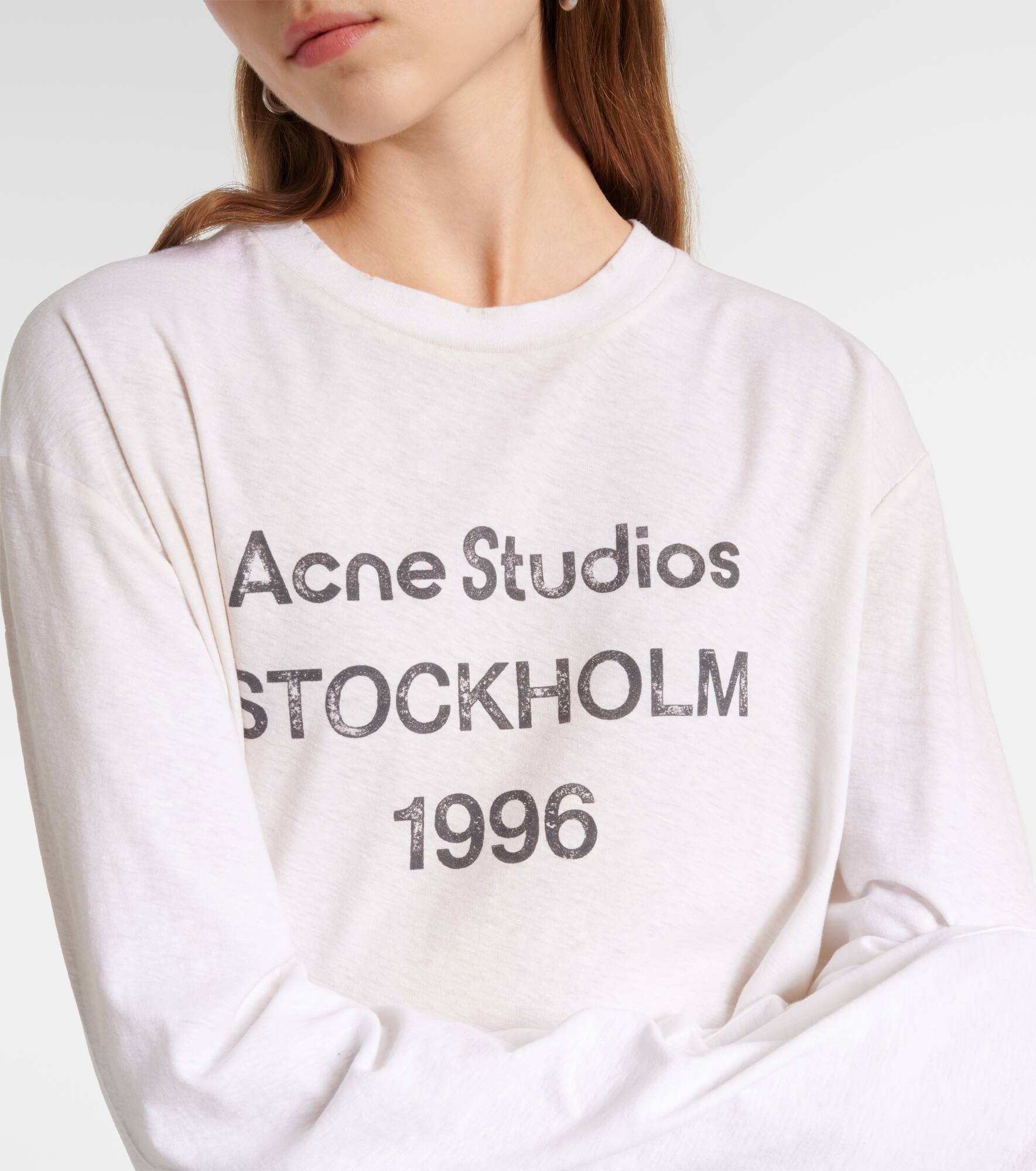 Logo oversized cotton-blend T-shirt - 4
