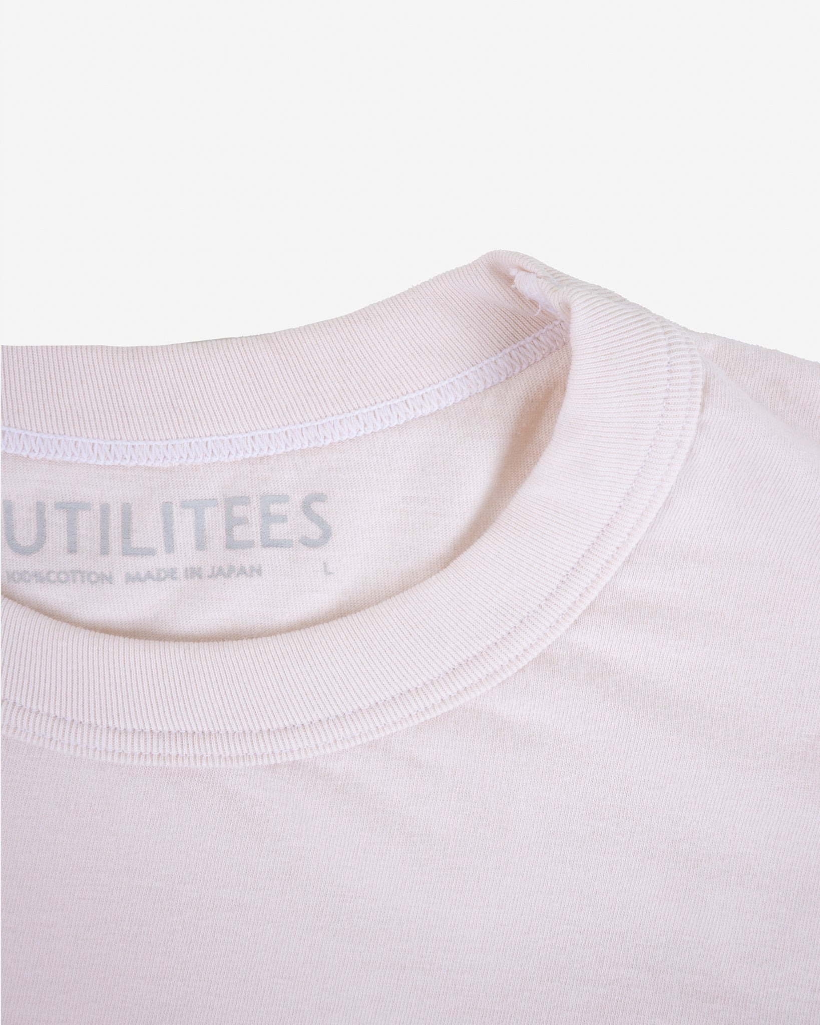 UTIL-NPDYE-SAK UTILITEES - 5.5oz Loopwheel Crew Neck T-Shirt - Natural Pigment Dyed Sakura - 6