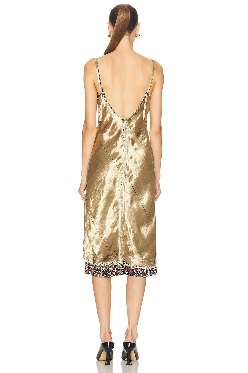 Liquid Metal Charmeuse Dress - 3