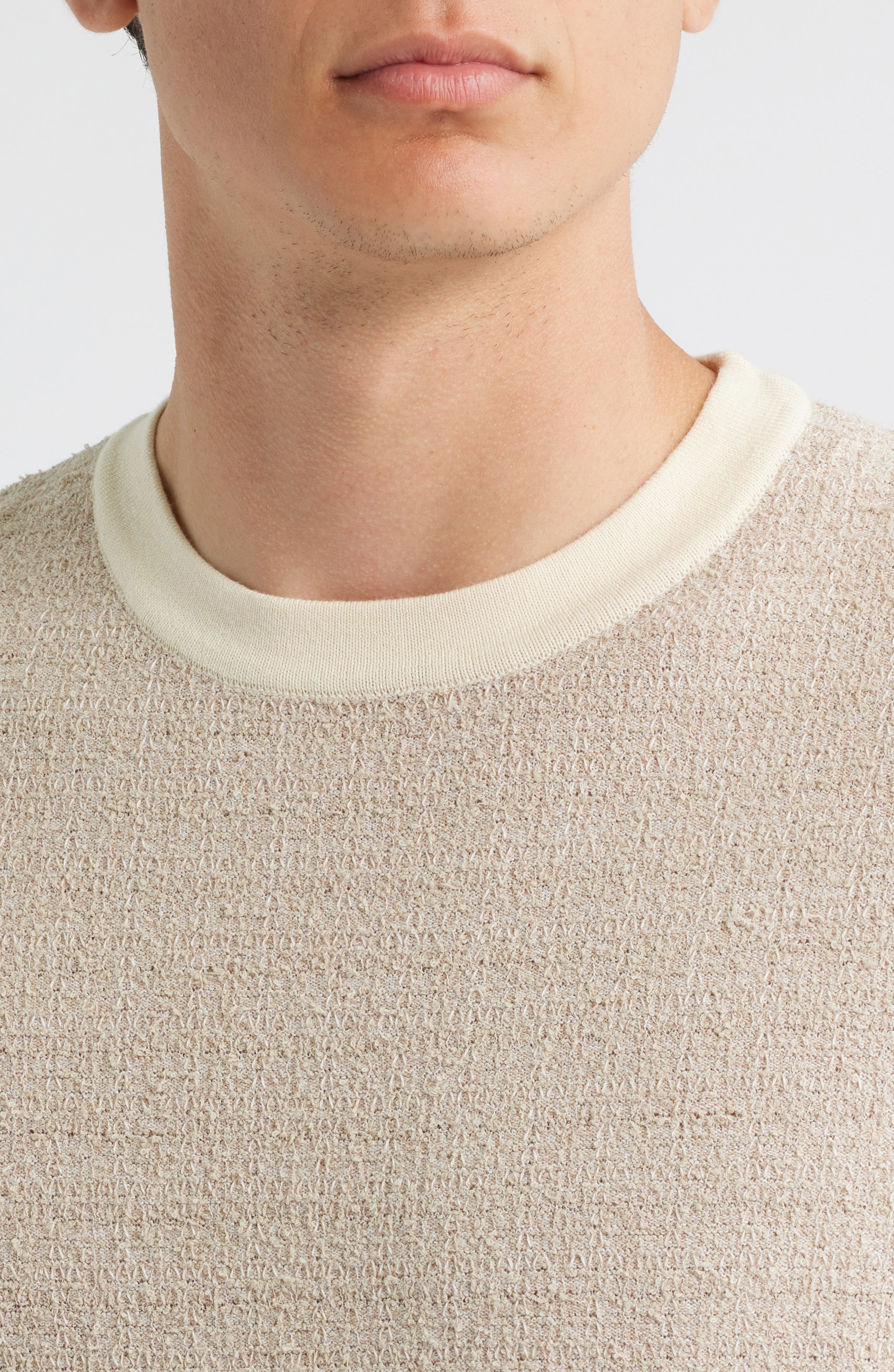 BOSS Jiordano Cotton Blend T-Shirt in Open White at Nordstrom - 4