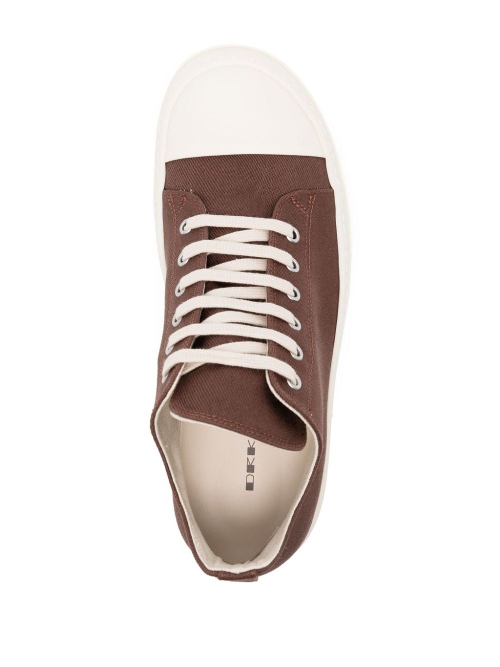 lace-up canvas sneakers - 4