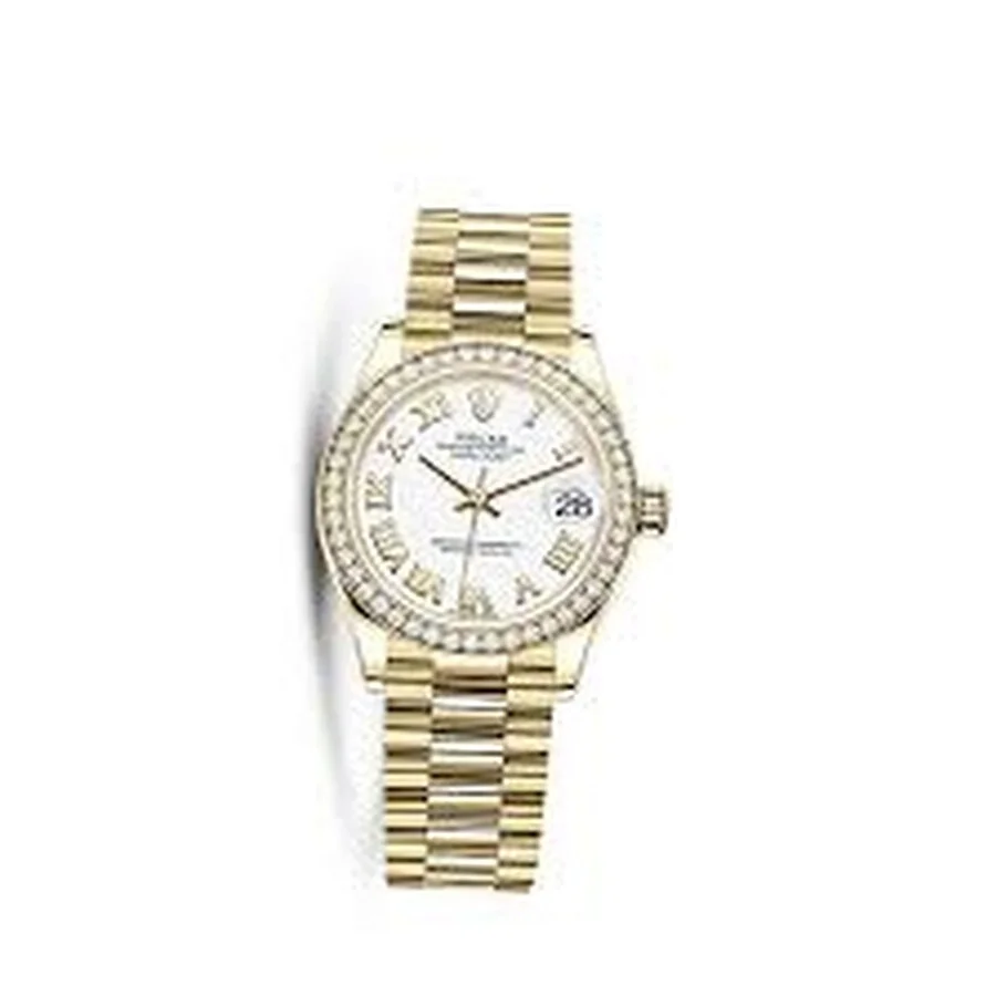 Rolex Datejust 31 Automatic White Dial Ladies 18kt Yellow Gold President Watch 278288WRP - 1