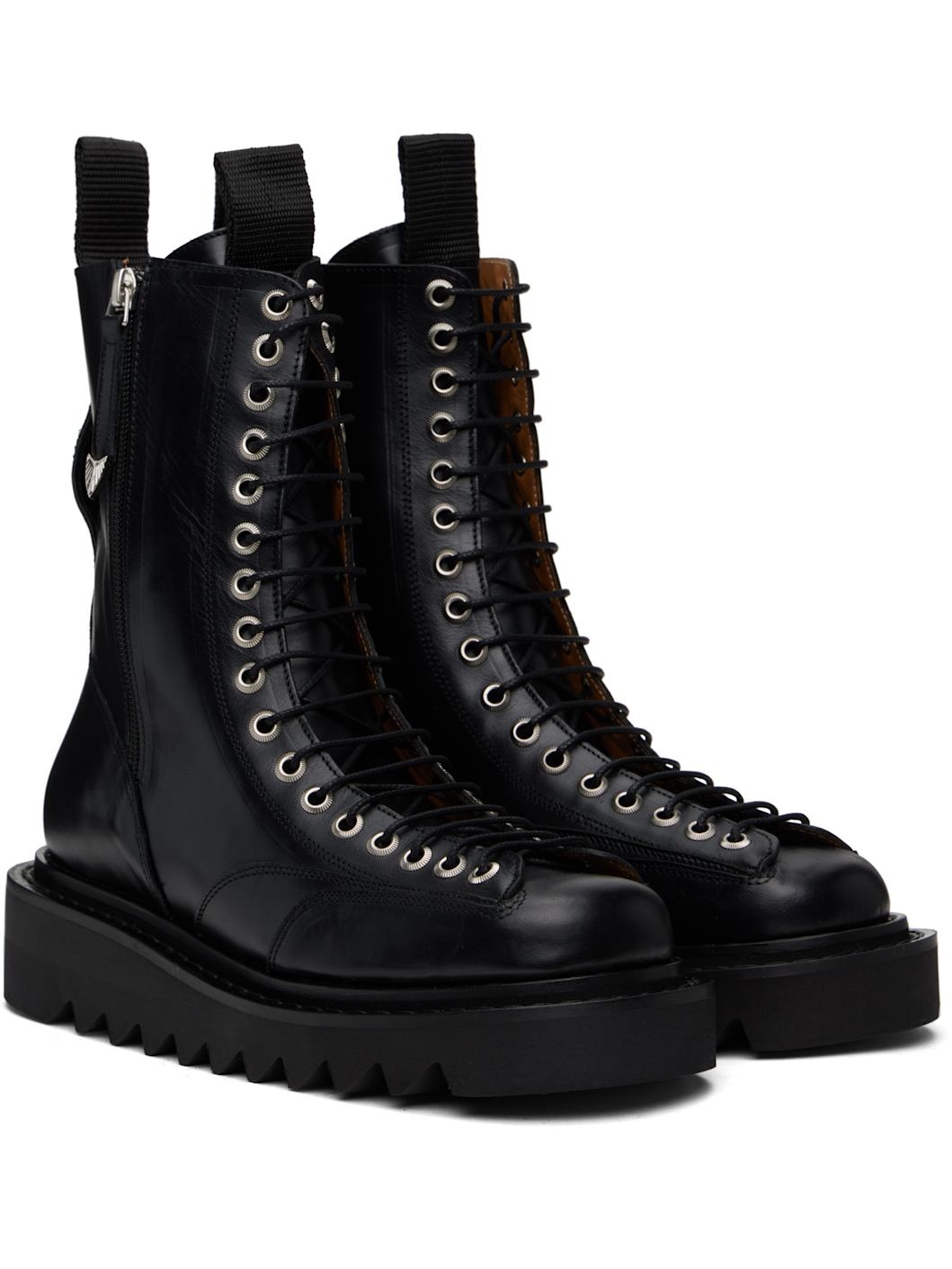 Black Leather Boots - 4