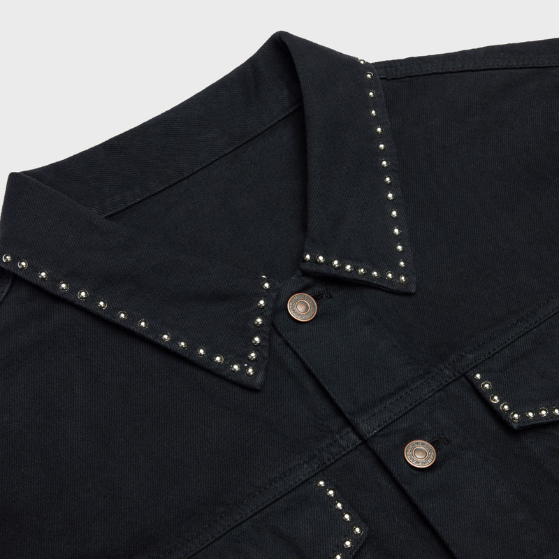 DENIM TRUCKER JACKET WITH ARTIST EMBROIDERY 3