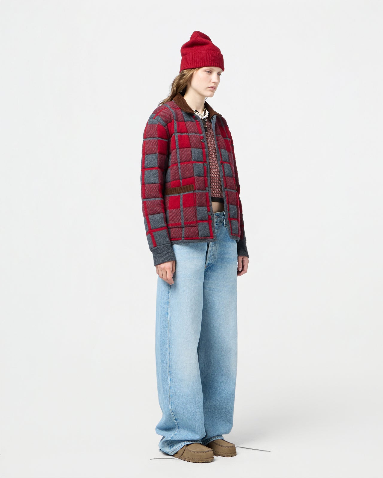 Quilted Plaid Liner Jacket - 6