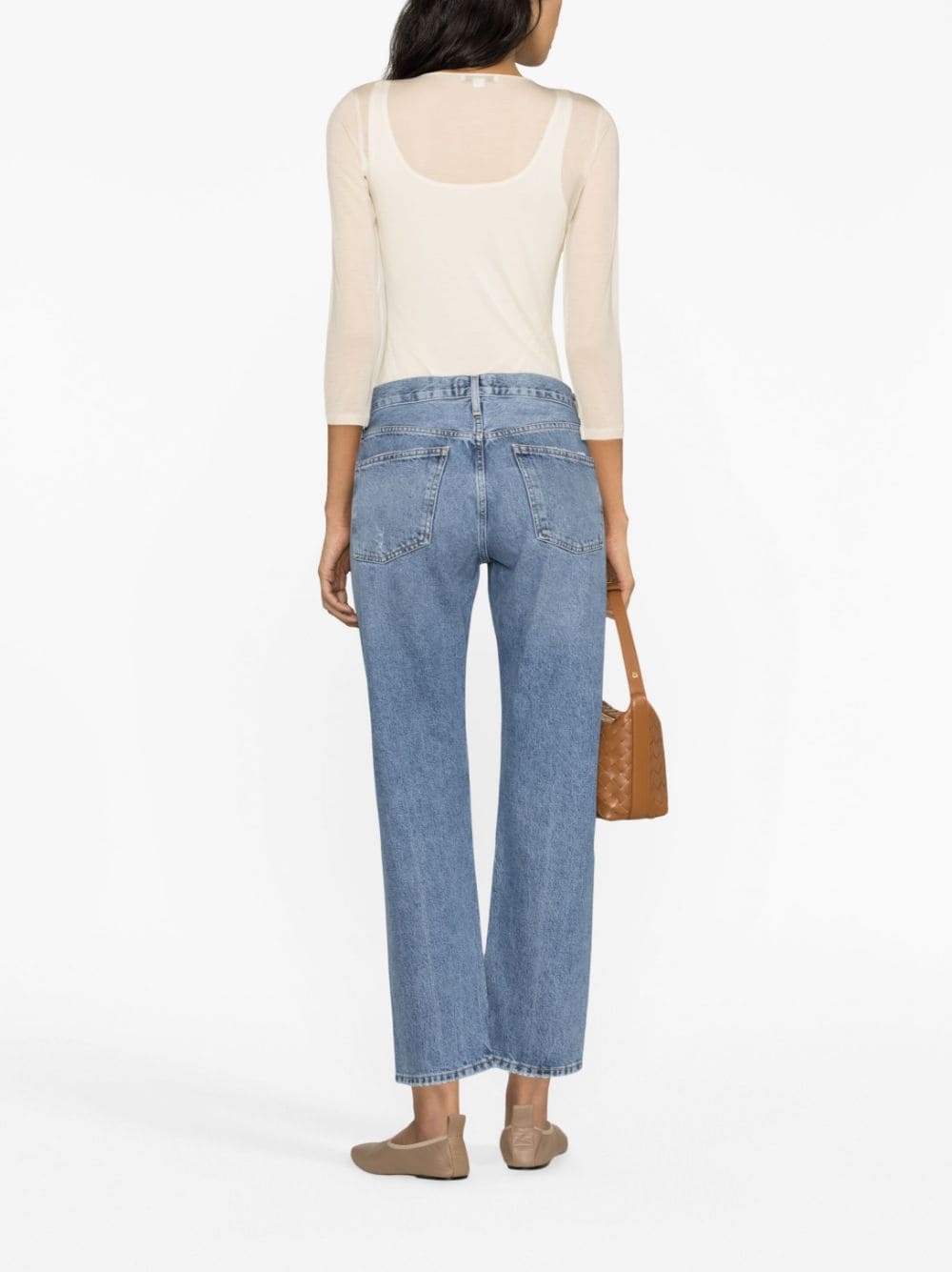 cropped straight-leg jeans - 4