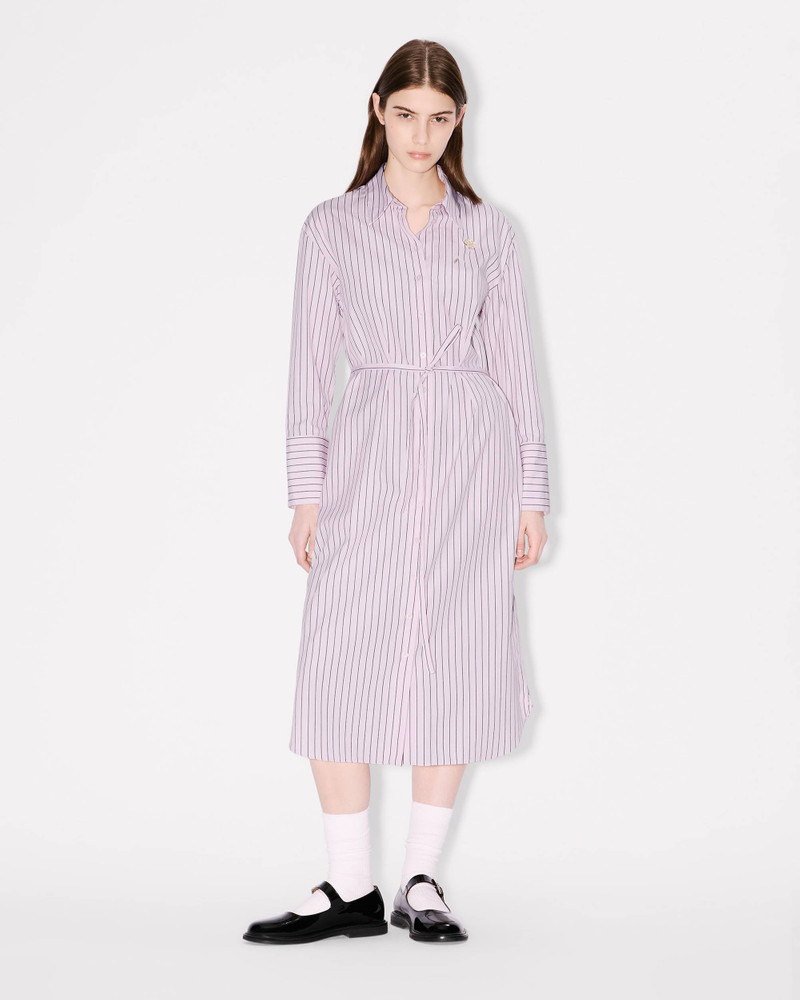 'Boke Flower' pin midi shirting dress in cotton poplin 4