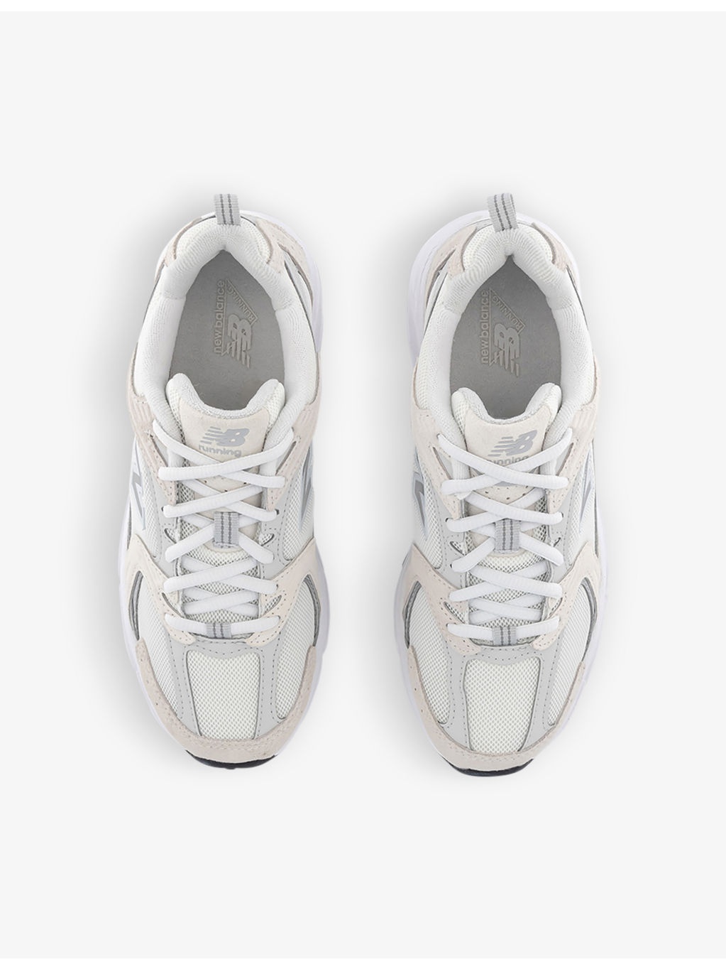 MR530 logo-embossed leather and mesh low-top trainers - 2