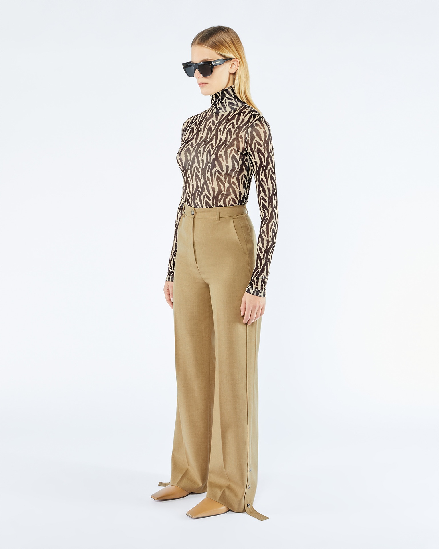 BIDA - Wool-blend pants - Taupe - 3