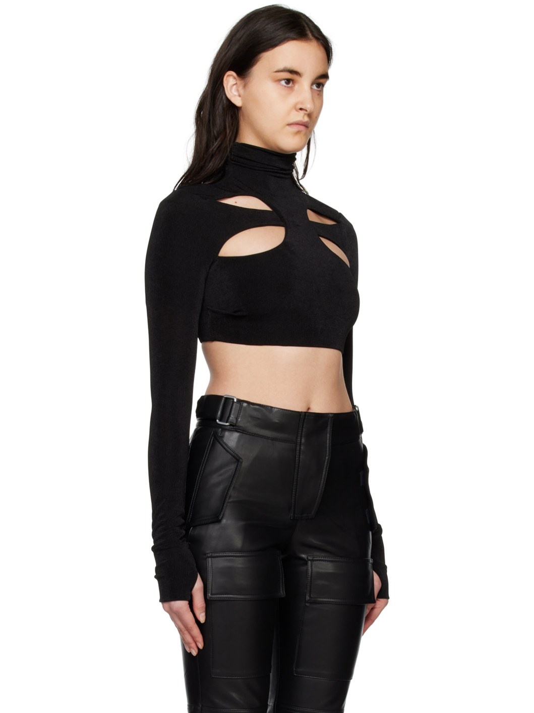 Black Butterfly Turtleneck - 2