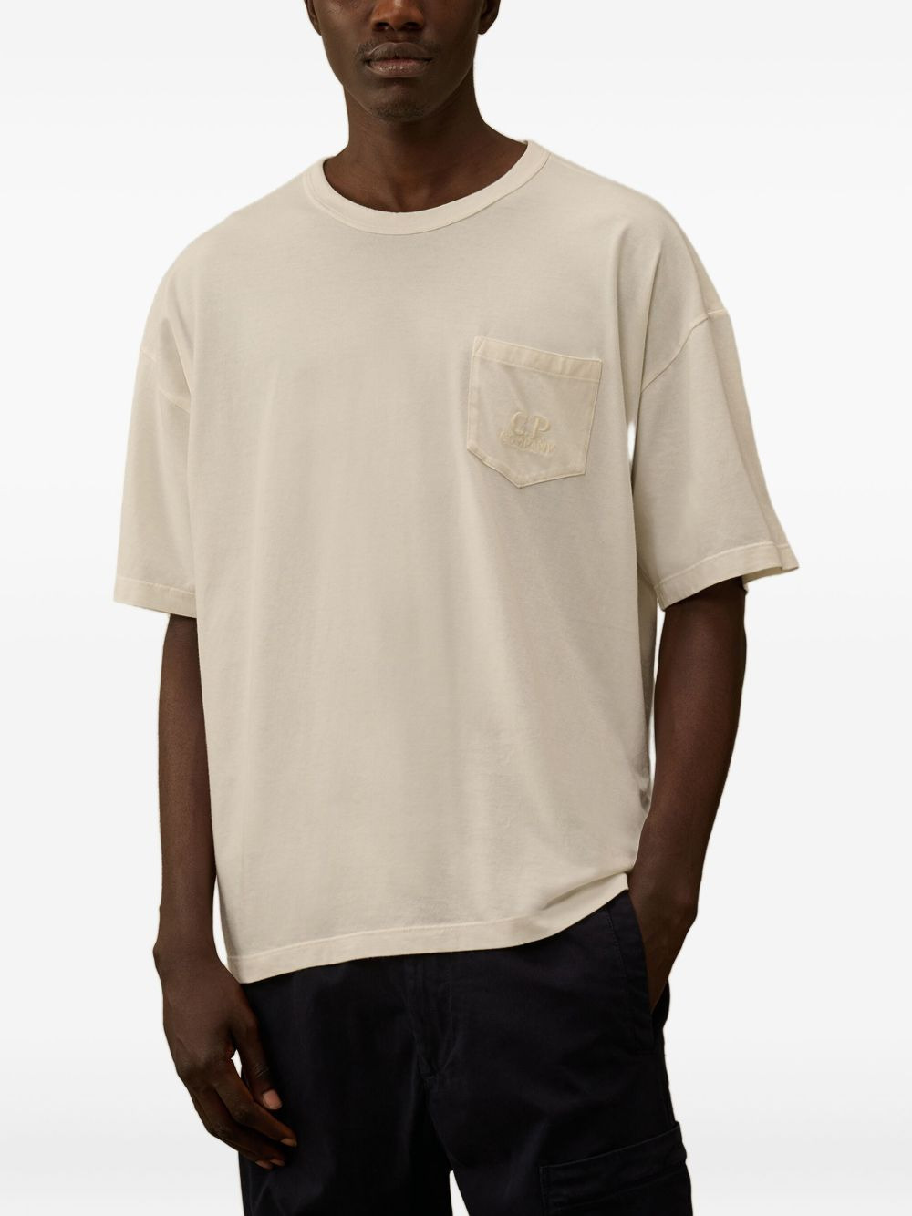 embroidered-pocket T-shirt - 3