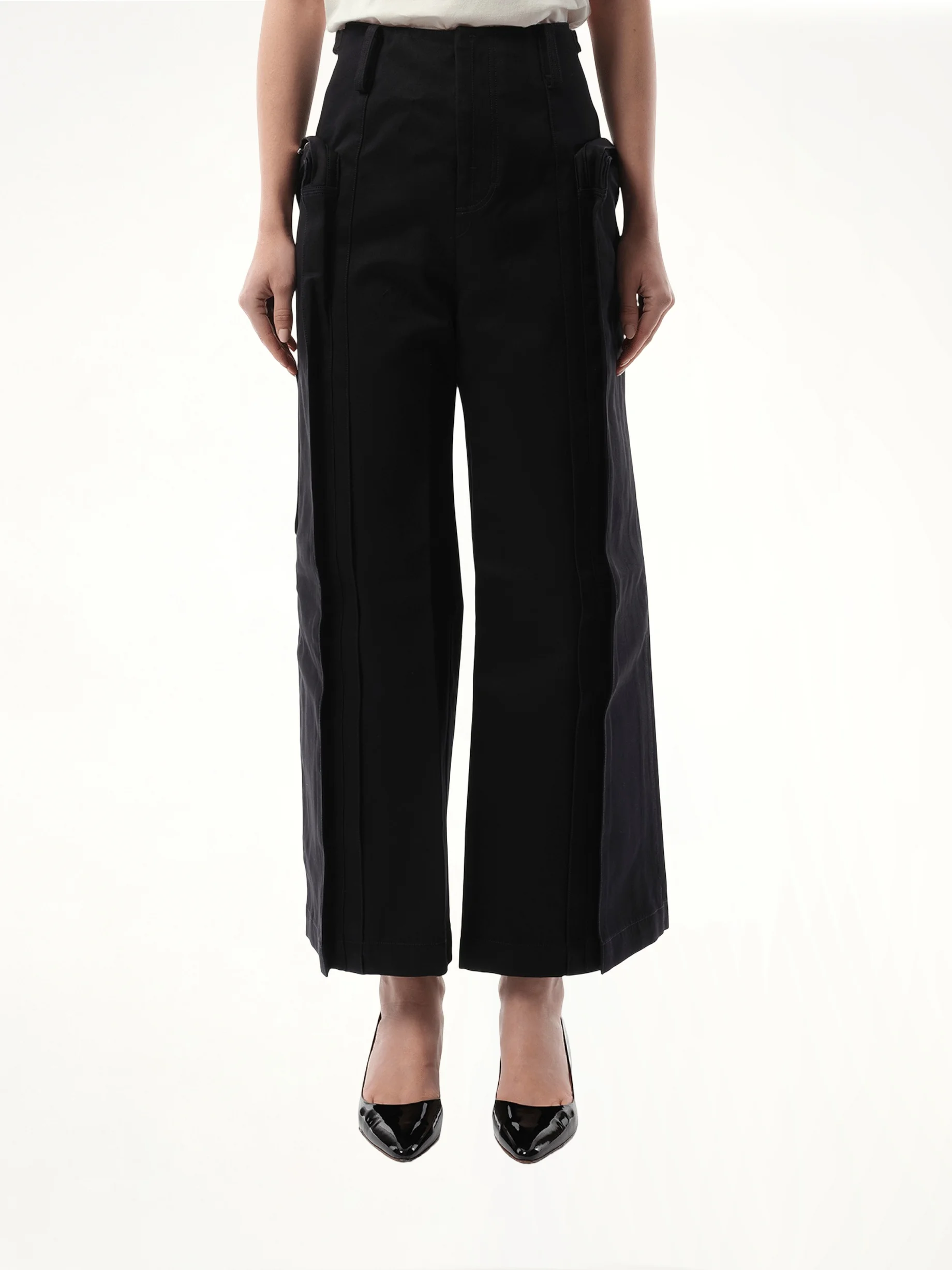 Oversized Cargo Pants in Black - 1