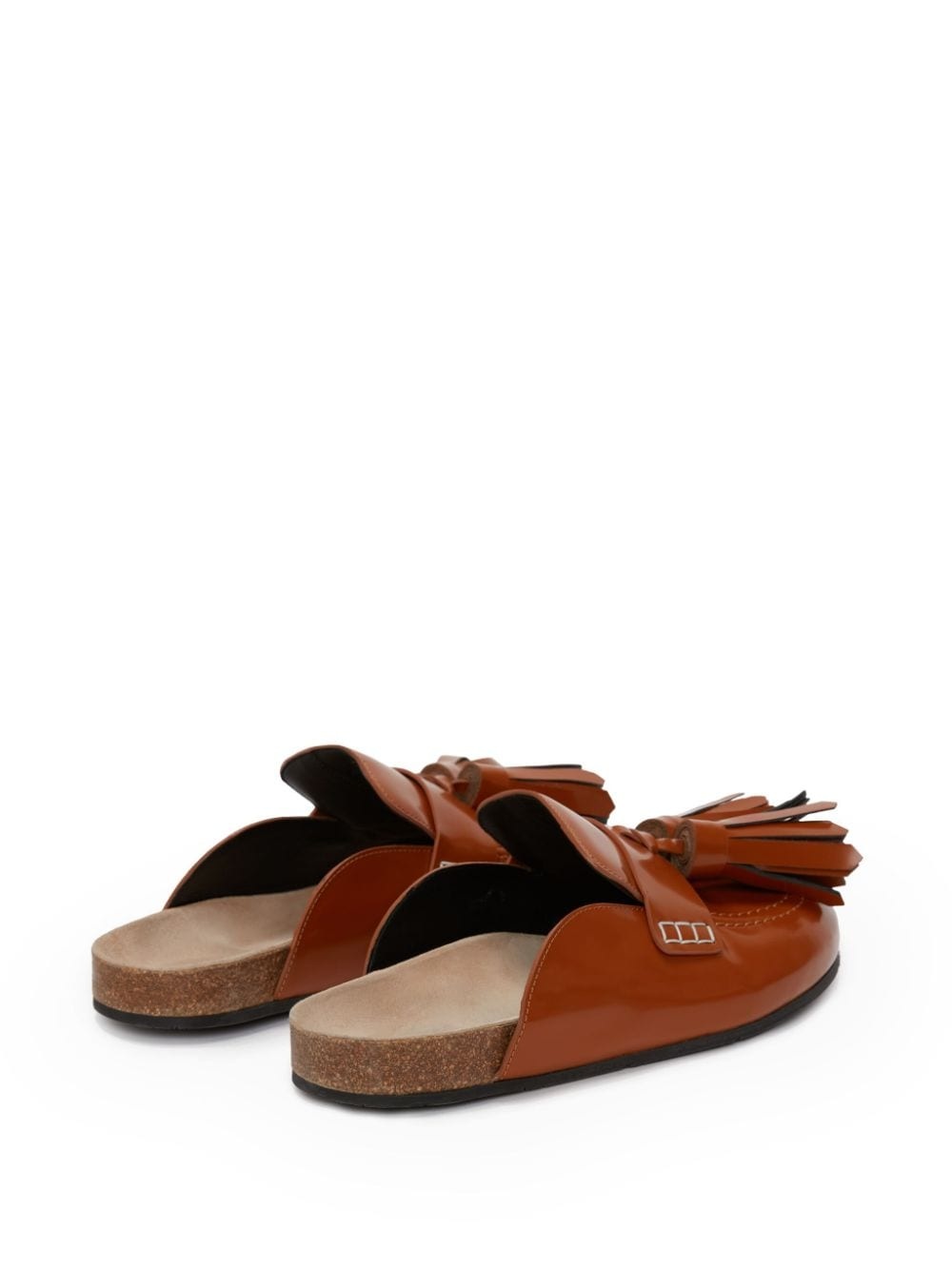 patent leather tassel mules - 3