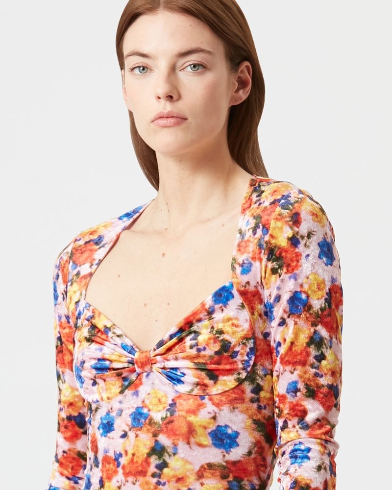 GUBAIA FLORAL VELVET TOP - 3