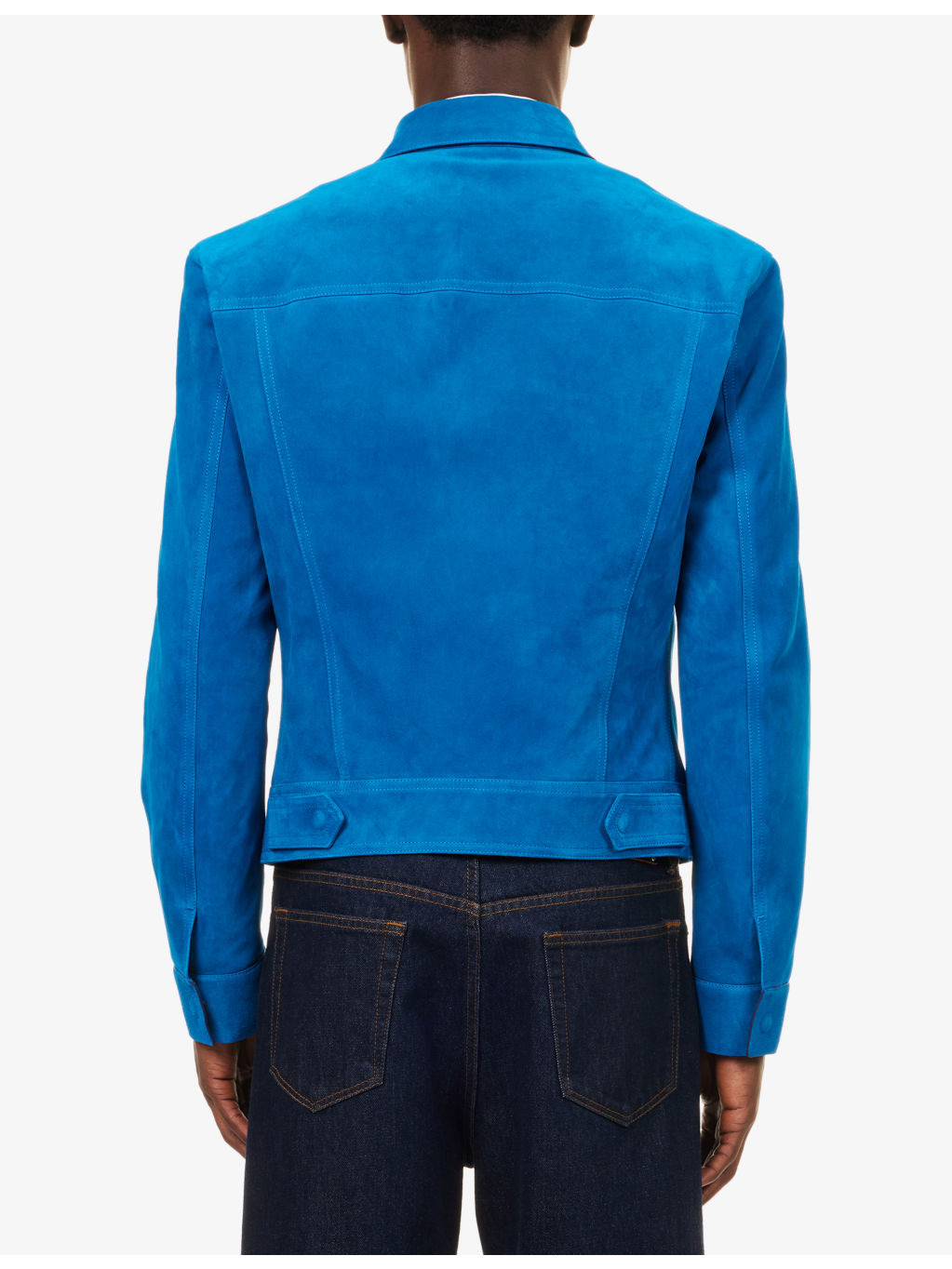 Regular-Fit Padded Suede Jacket - 4
