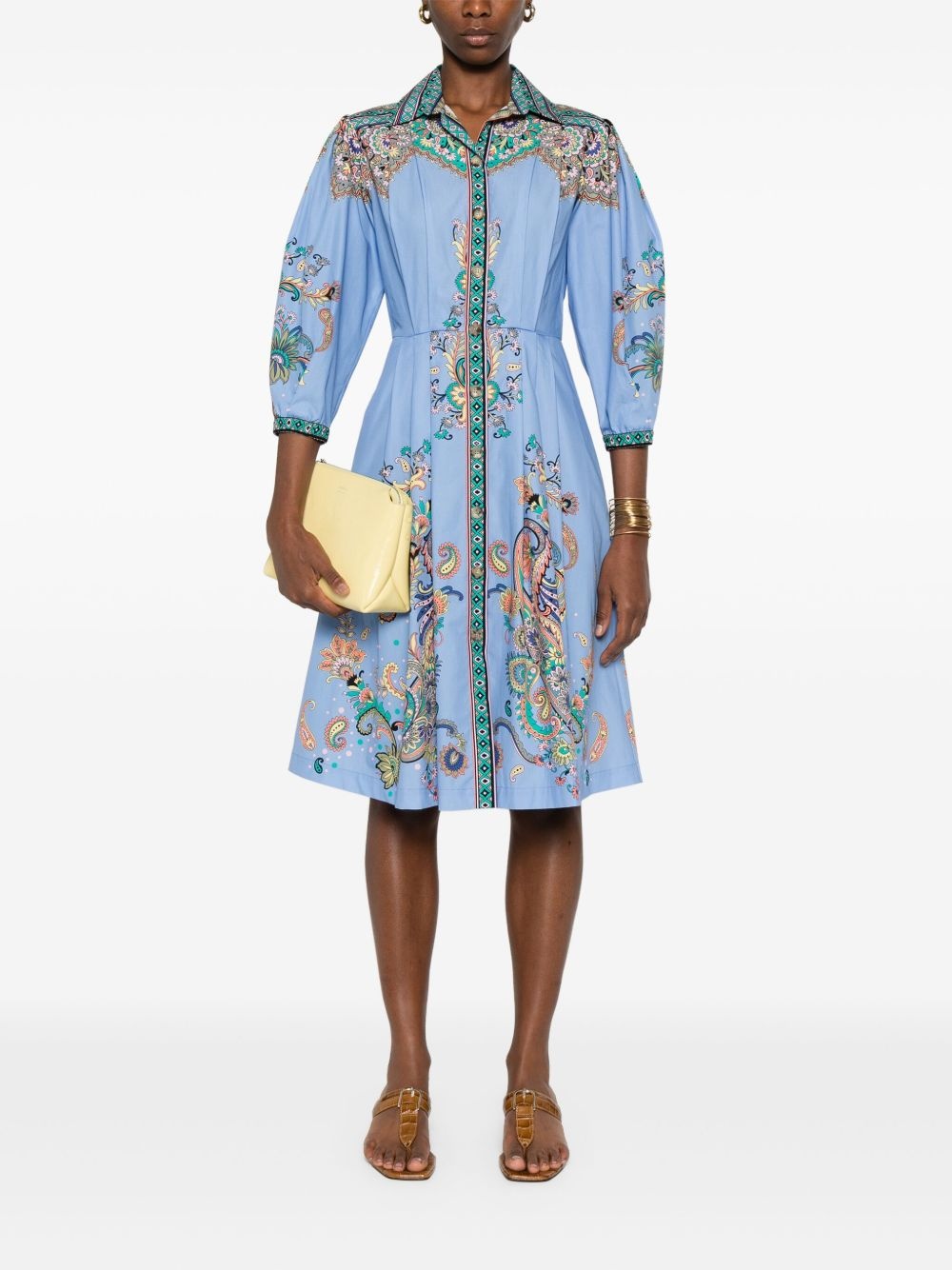 paisley-print midi dress - 2