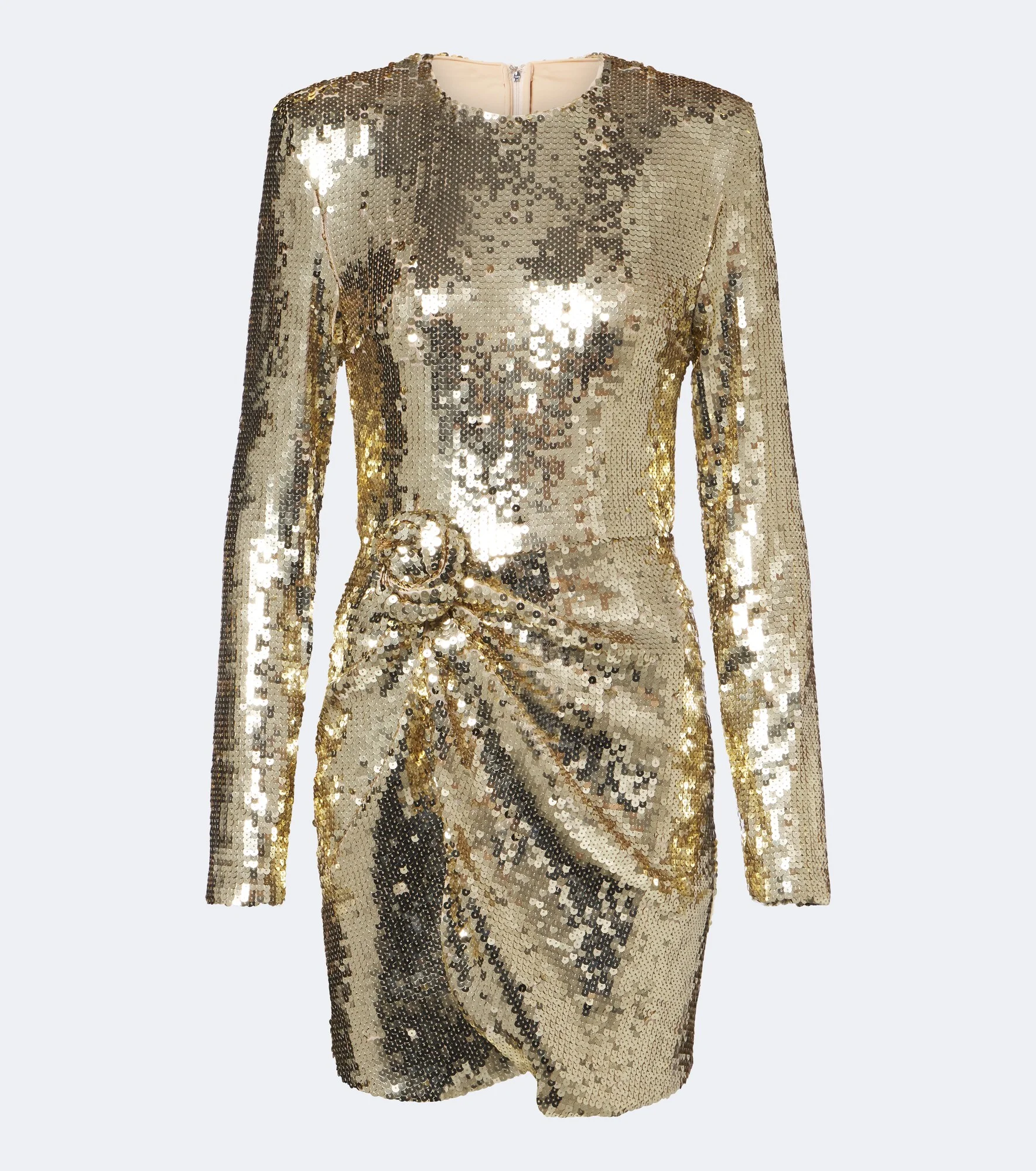 Gathered sequined minidress - 1