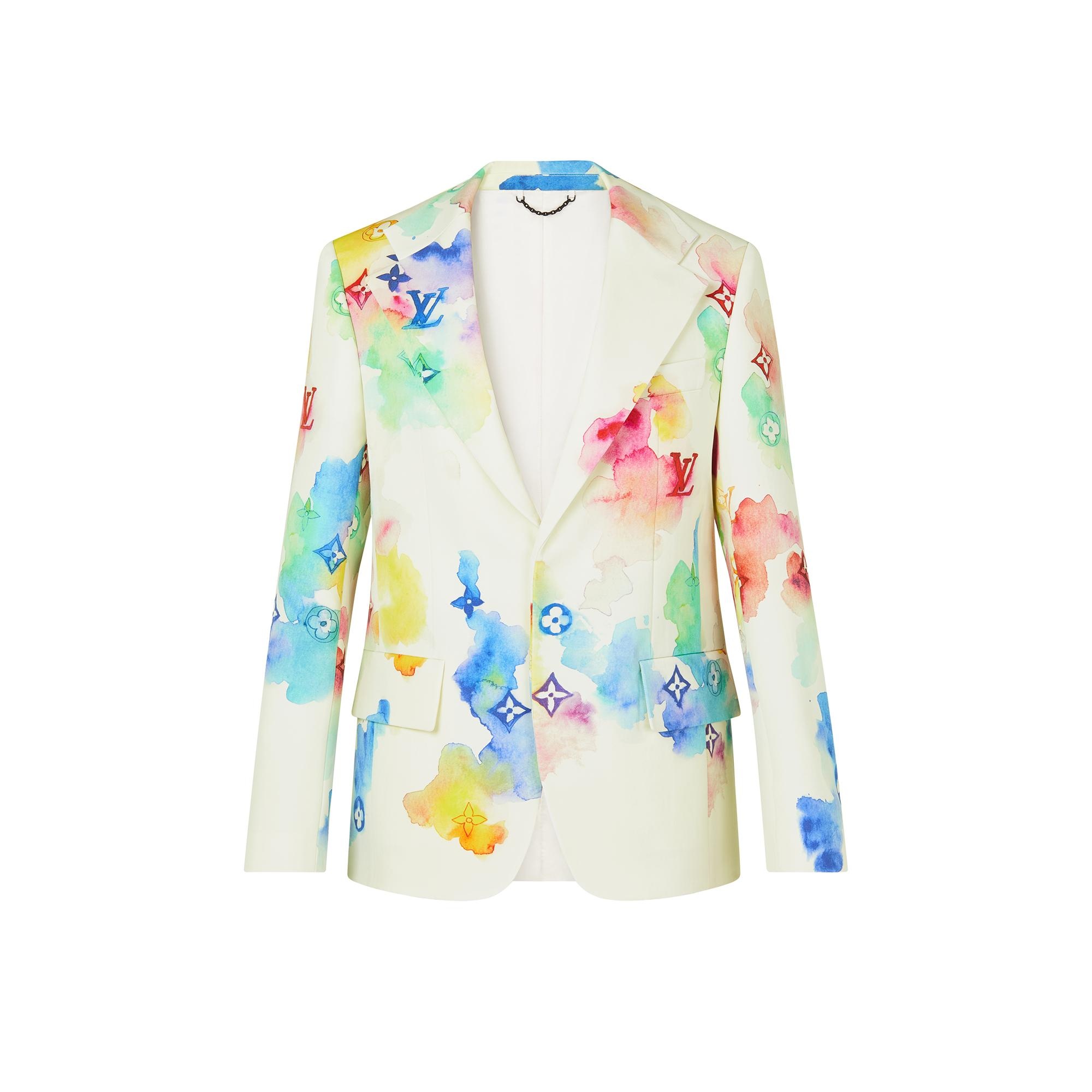 Watercolor Light Graphic Tailored Jacket - 1