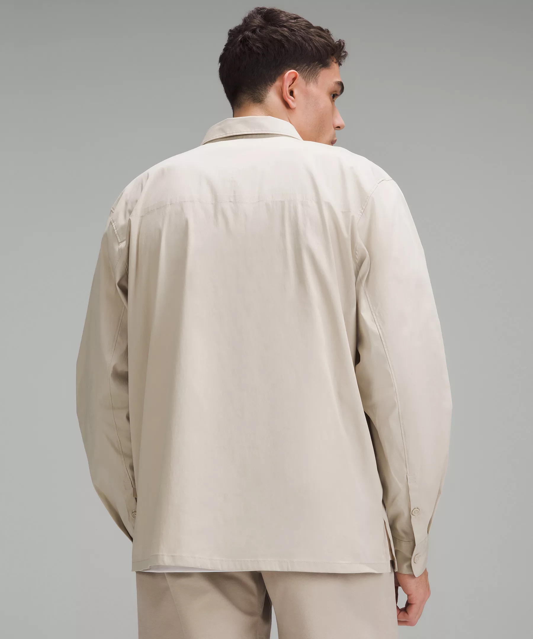 Poplin Relaxed Long-Sleeve Button Up Shirt - 3