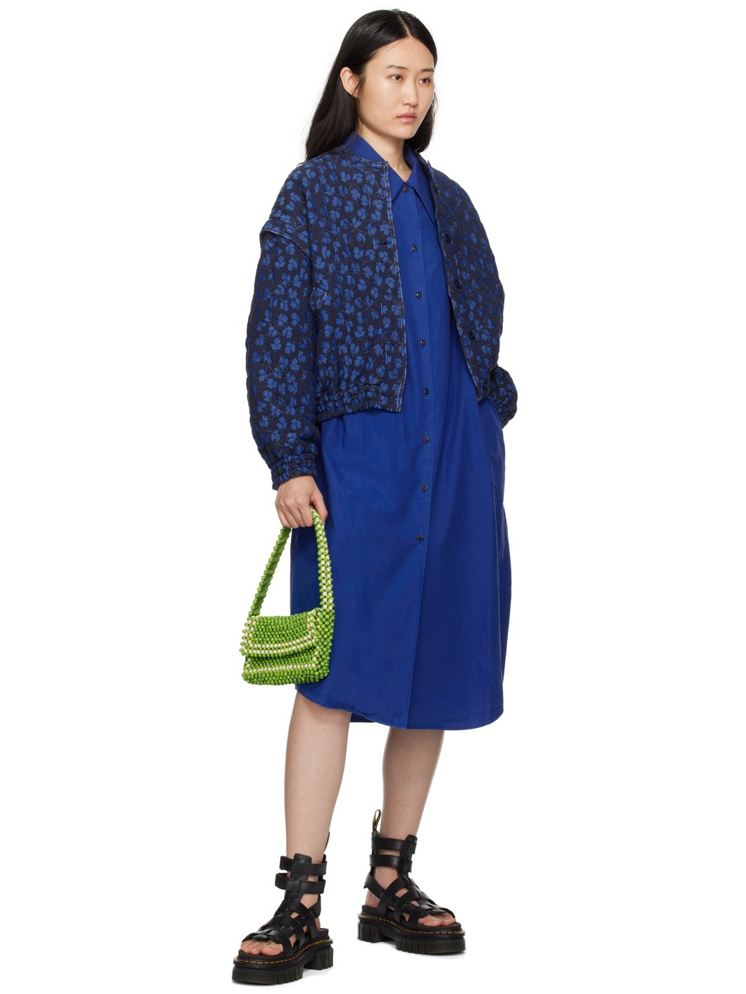 Blue Judy Midi Dress - 4
