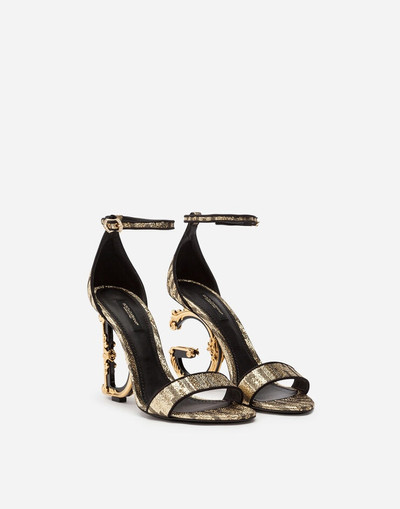 Dolce & Gabbana Jacquard sandals with baroque DG heel outlook