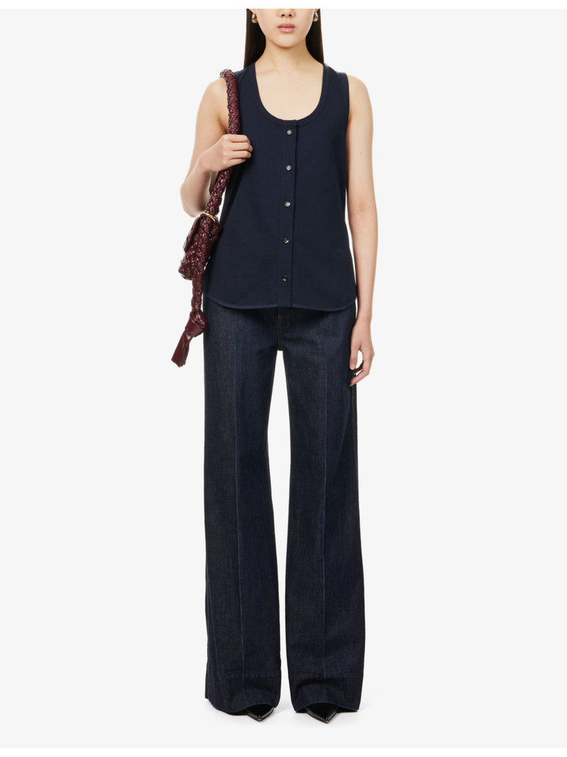 Bottega Veneta Scoop-neck sleeveless cotton-jersey top outlook
