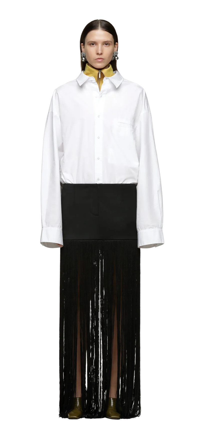 entire studios BUNDLES SKIRT BLACK WOOL outlook