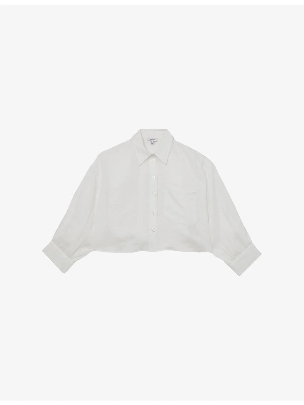 Solena Cropped Linen Shirt - 1