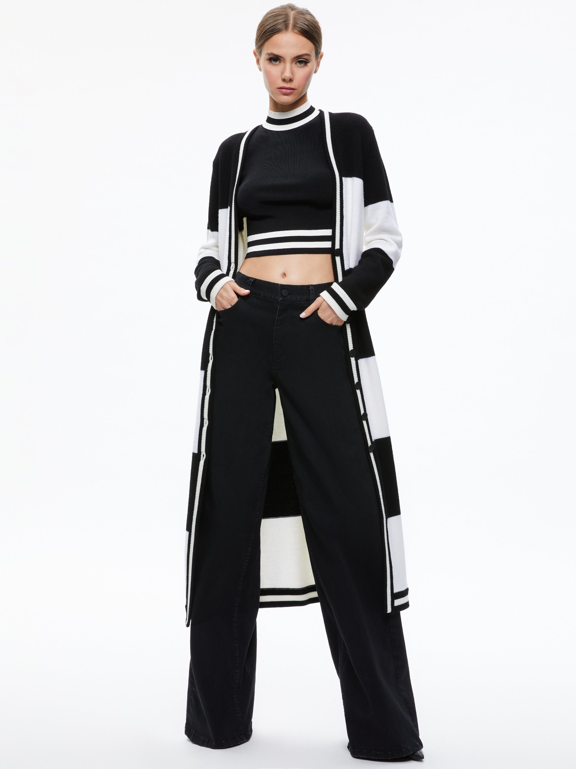 BRADFORD STRIPED LONG CARDIGAN - 2