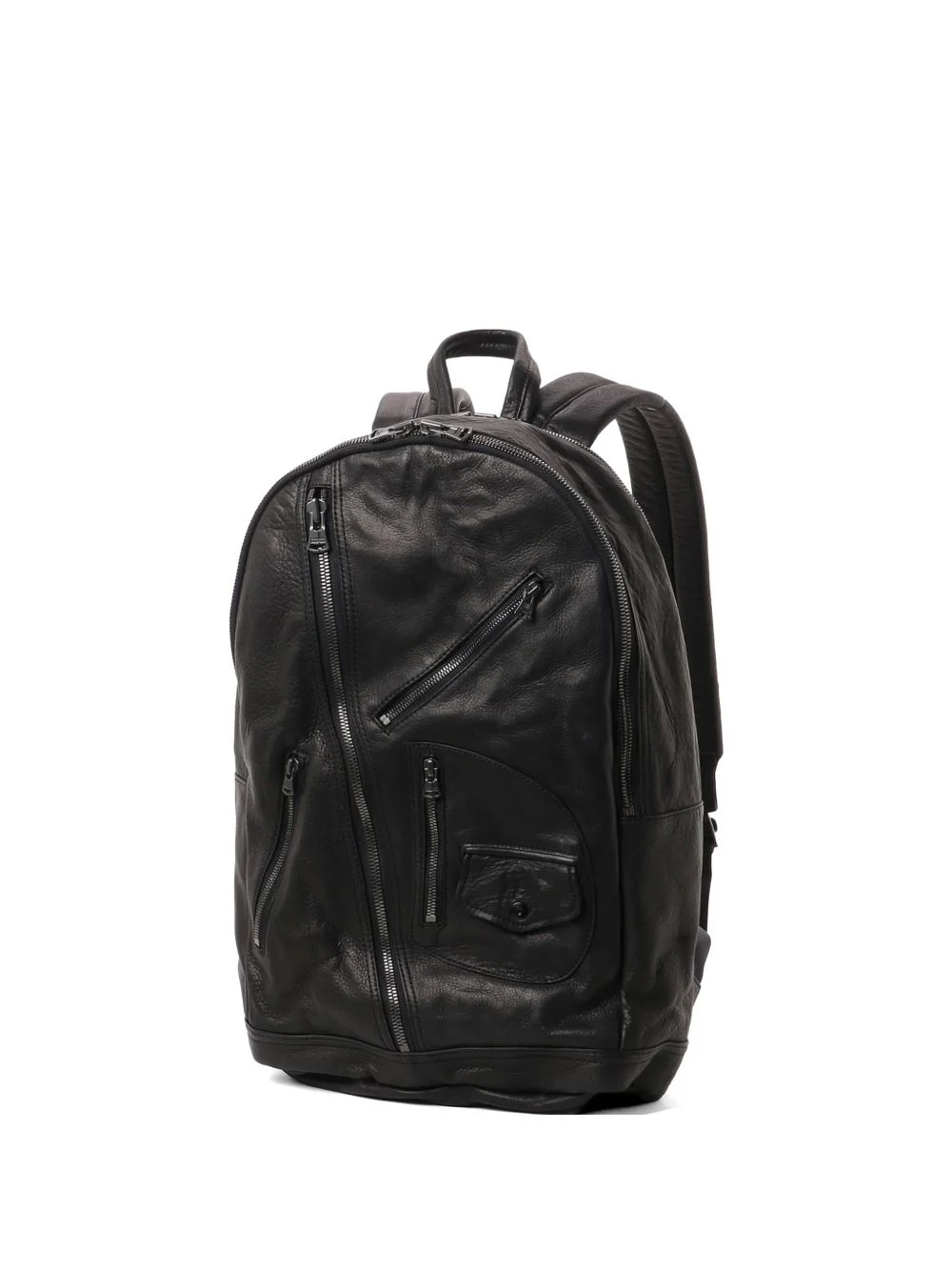 zip leather backpack - 1