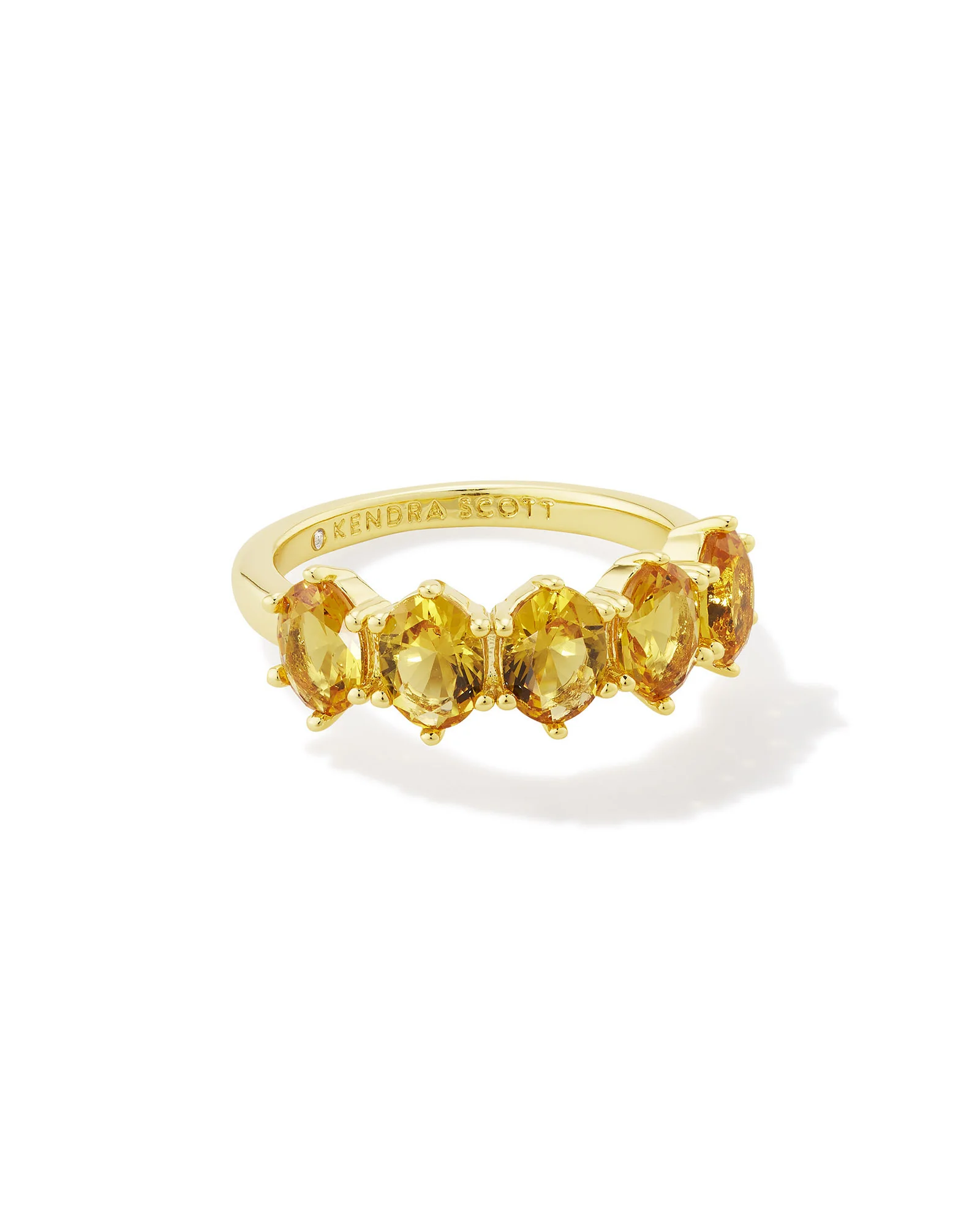 Cailin Gold Crystal November Band Ring - 1