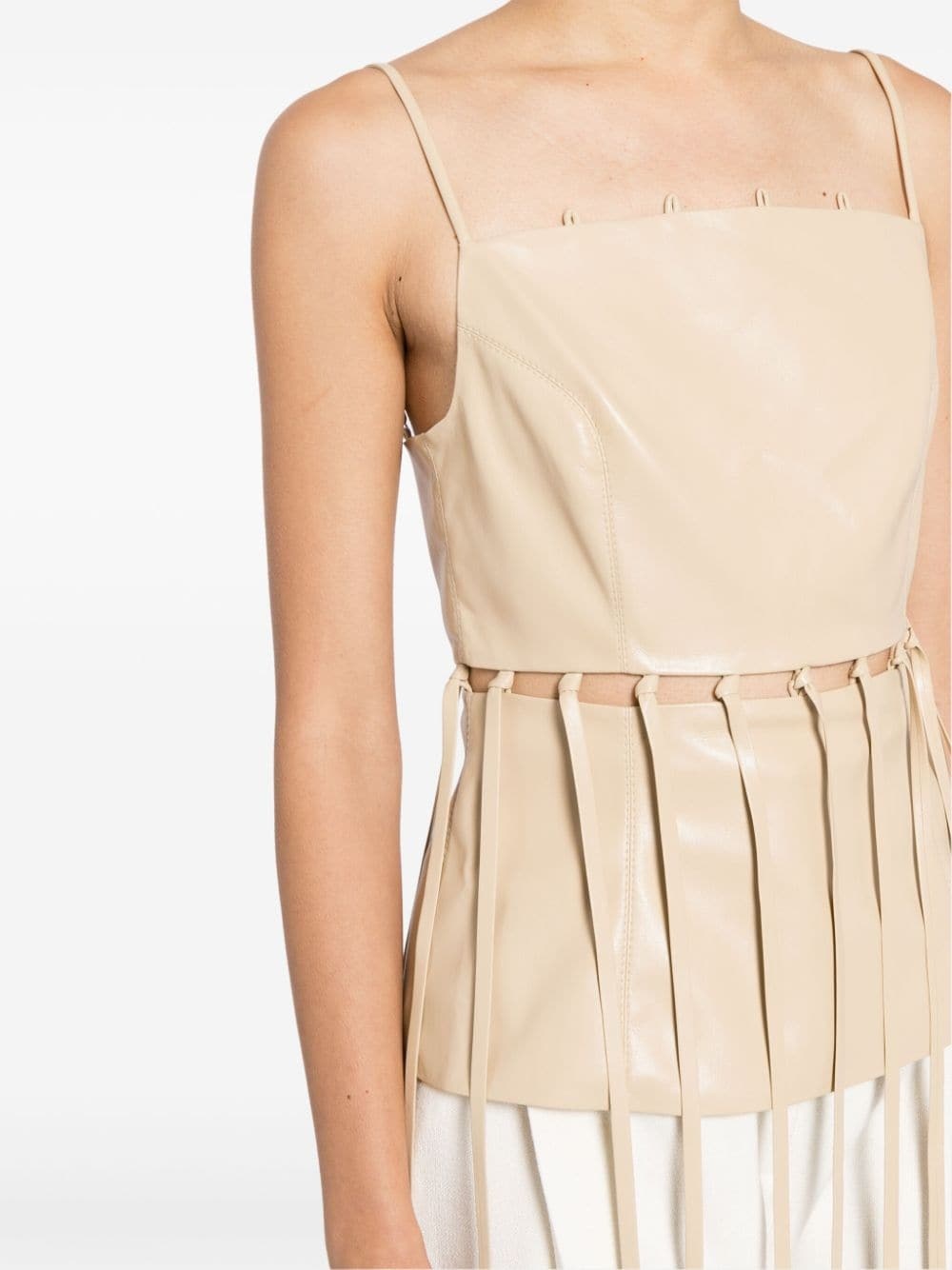 Citta faux-leather top - 5