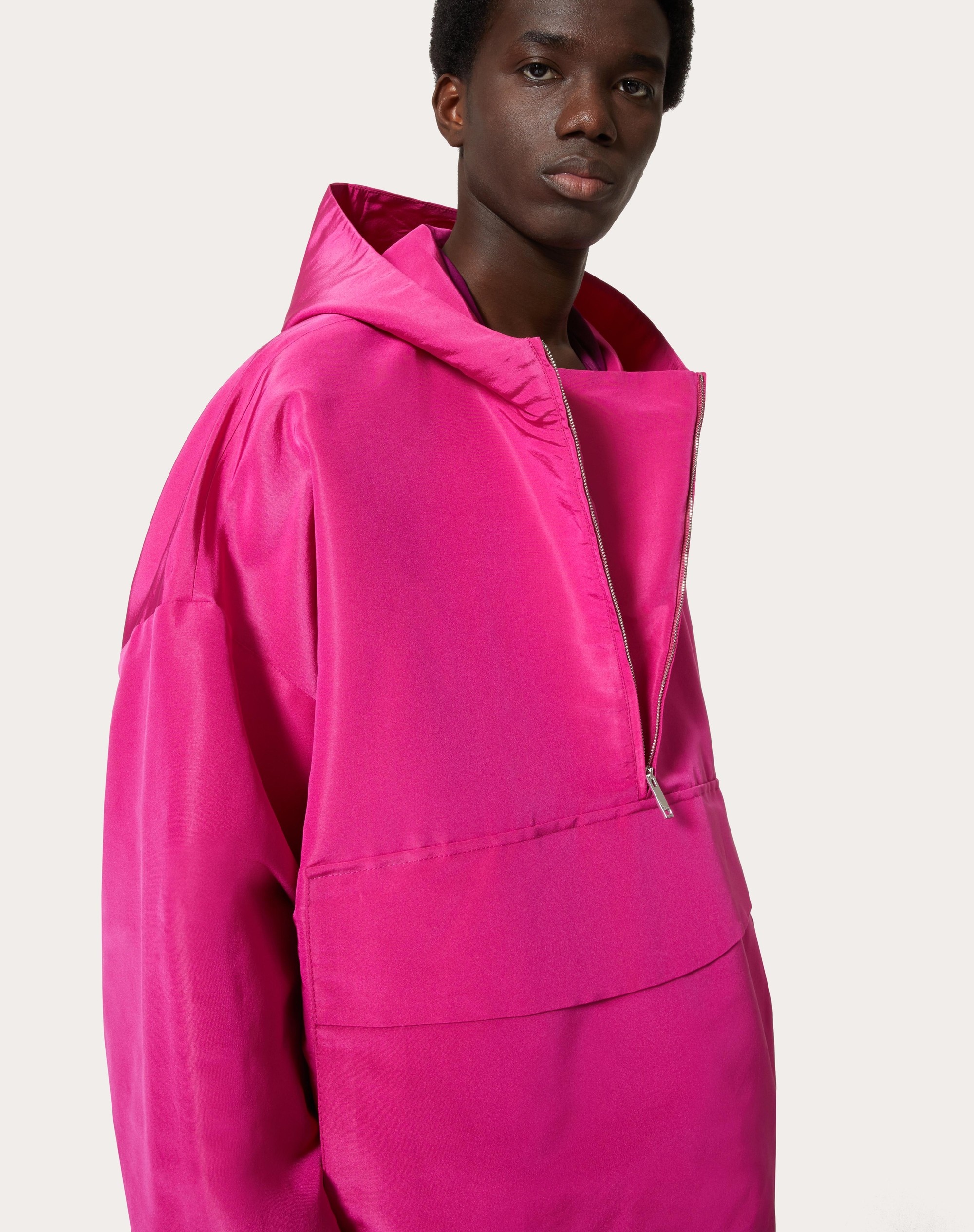 SILK FAILLE ANORAK JACKET - 5