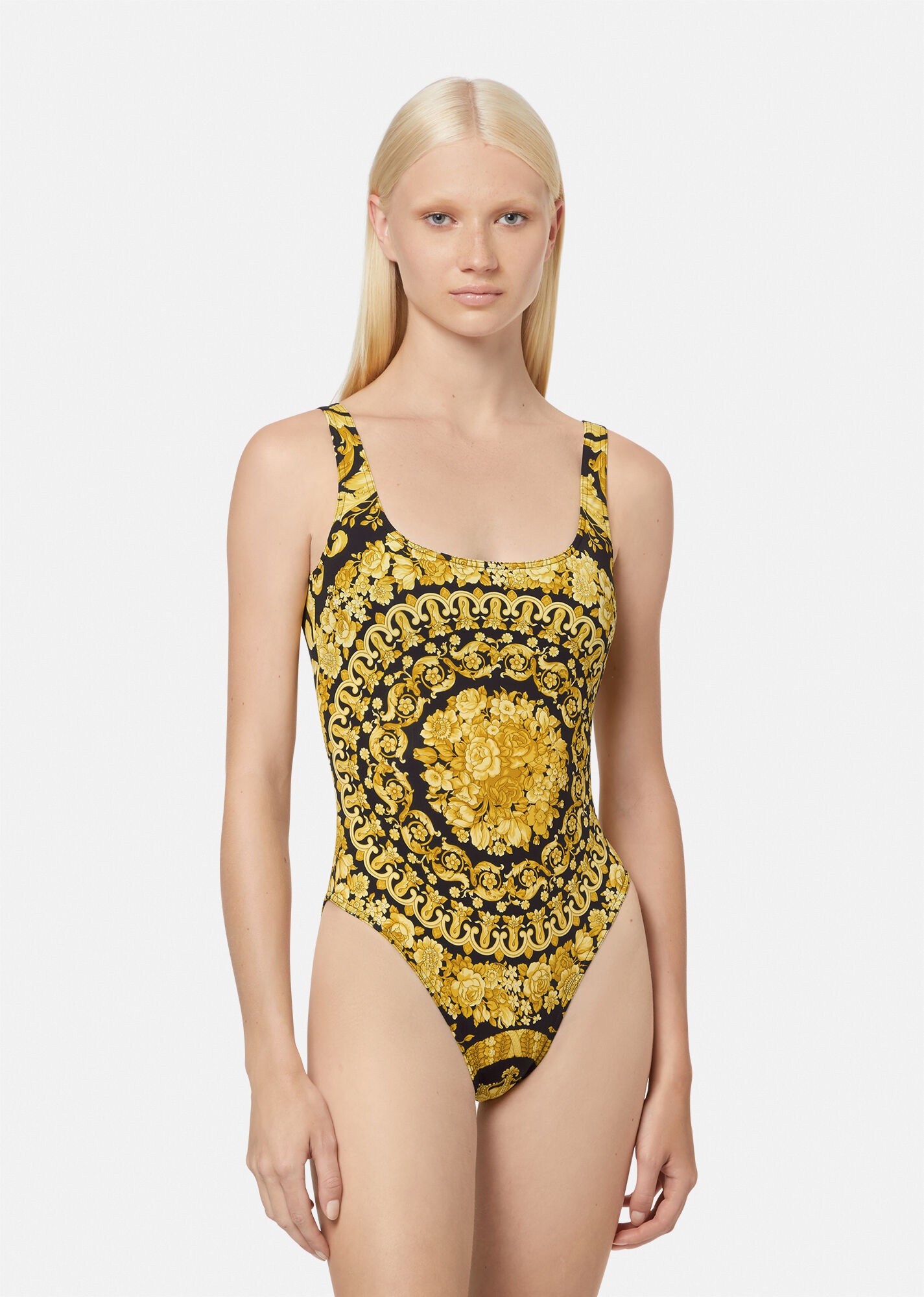 VERSACE Barocco Print One-Piece Swimsuit | REVERSIBLE