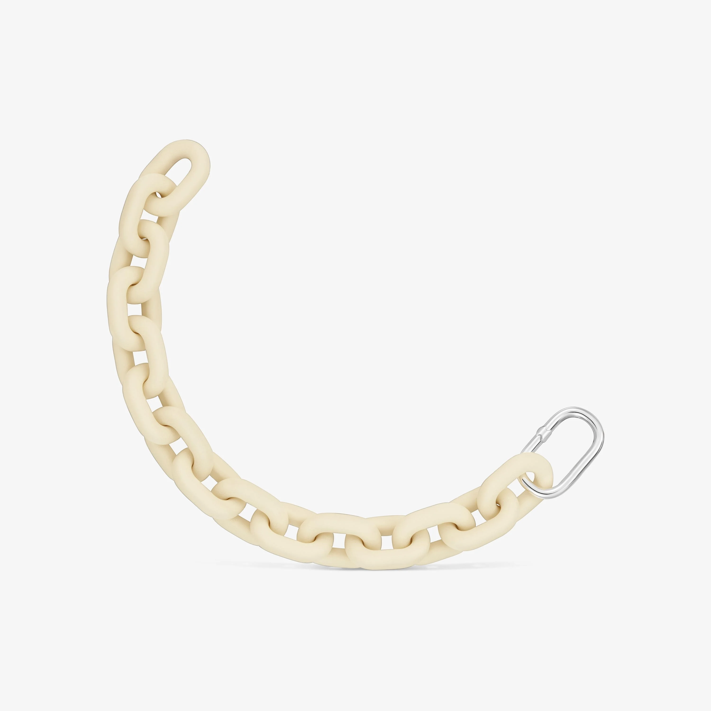 Beige acetate Chain bracelet and silver ring TOUS Hold Oval - 1