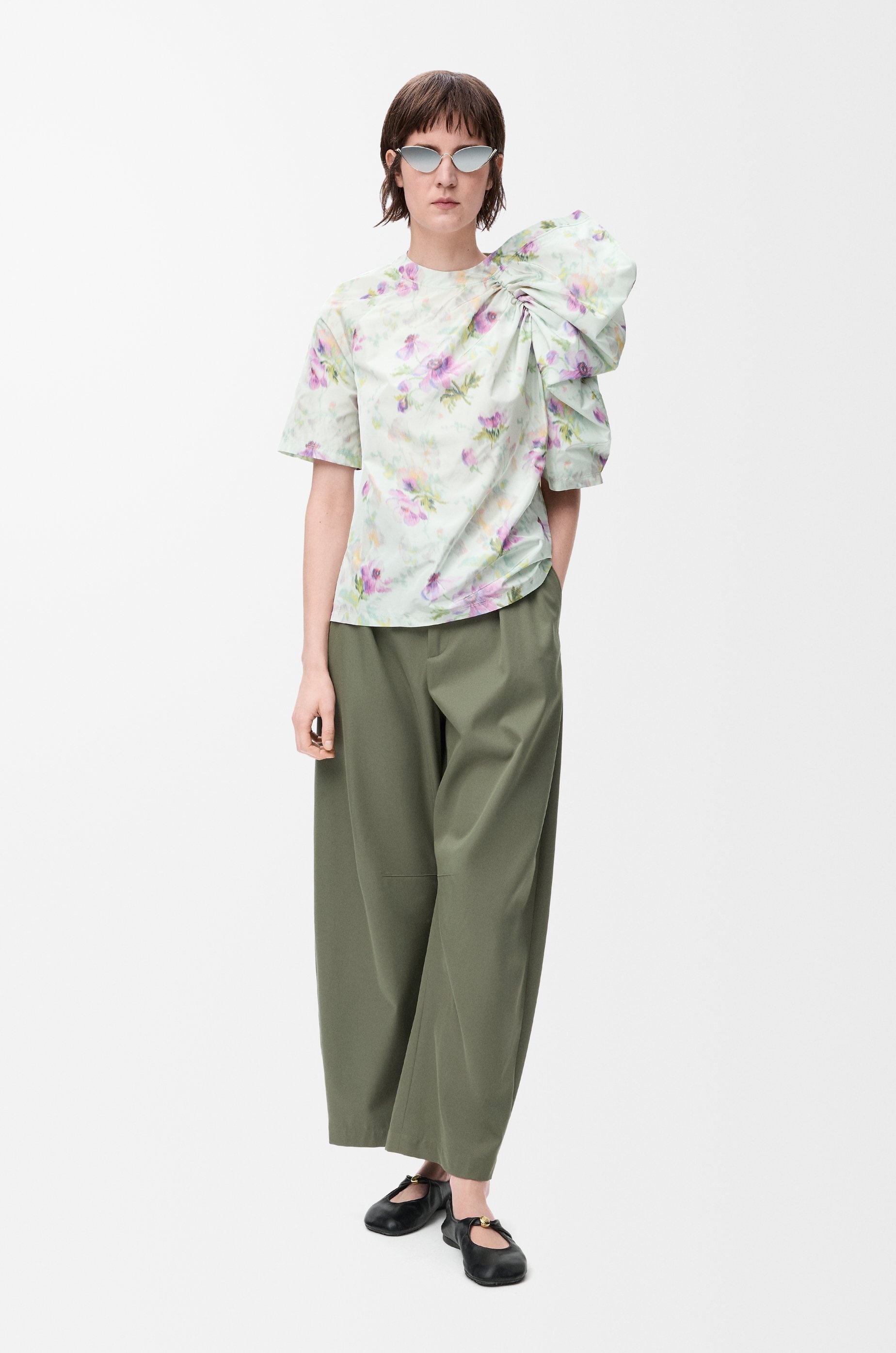 Barrel trousers in cotton and silk - 2