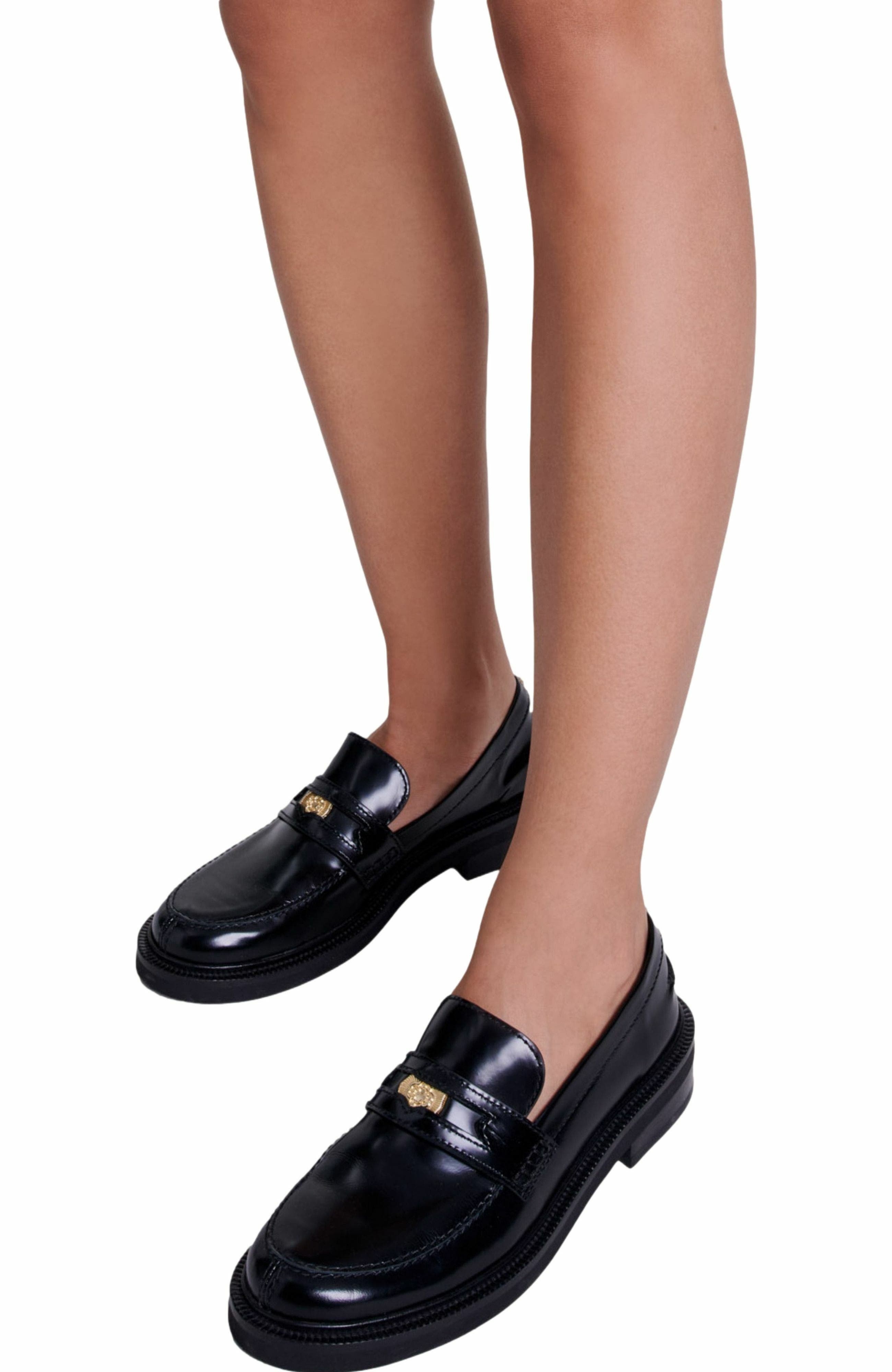 maje Leather loafers in Black at Nordstrom - 7