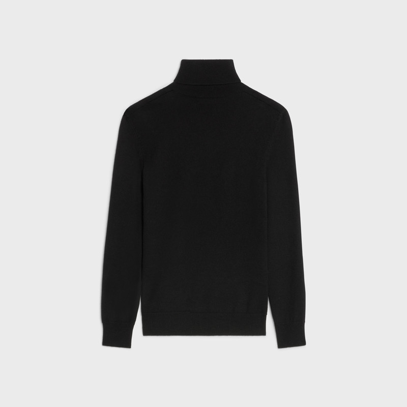 CELINE Triomphe turtleneck sweater in fine Cashmere outlook