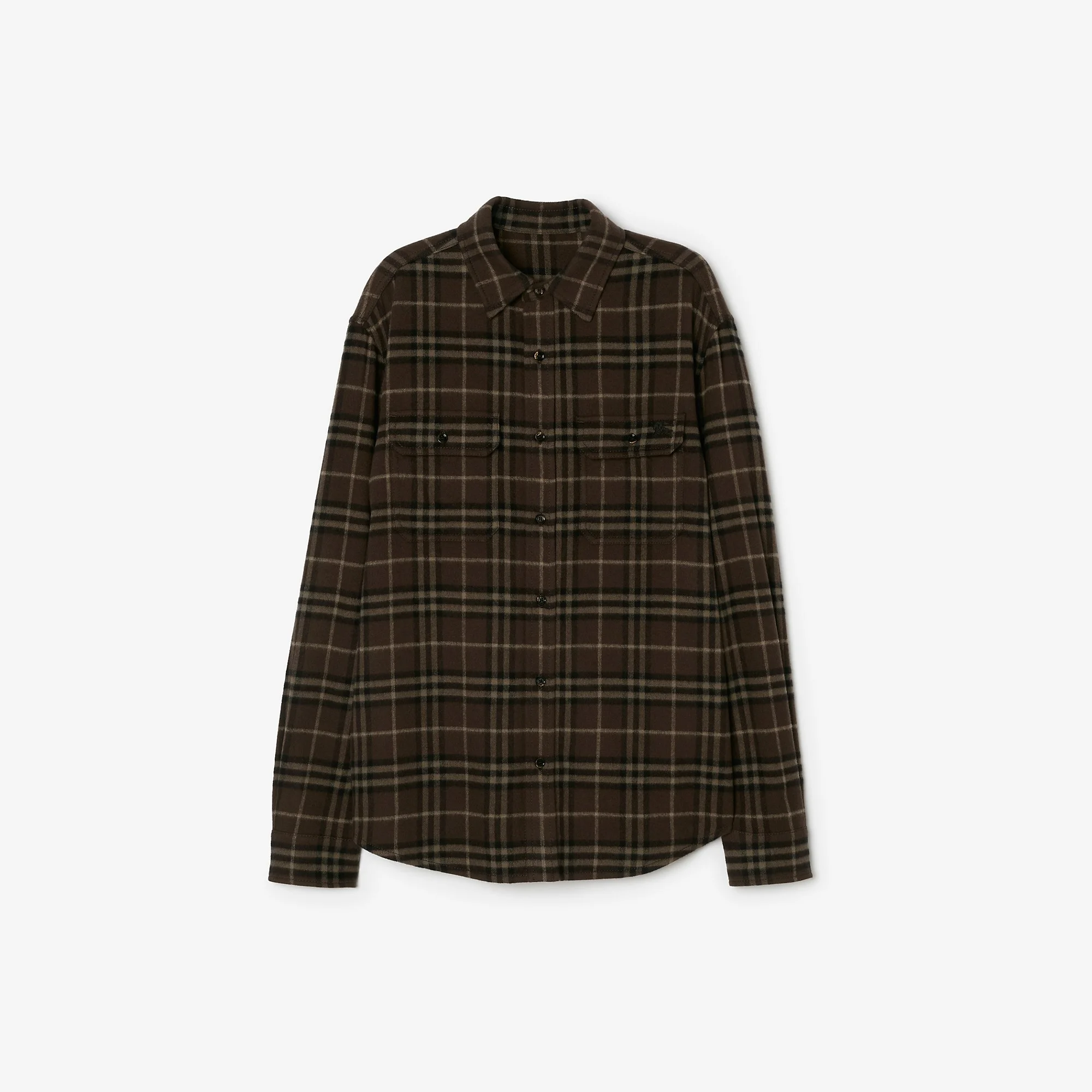 Check Wool Flannel Overshirt - 1