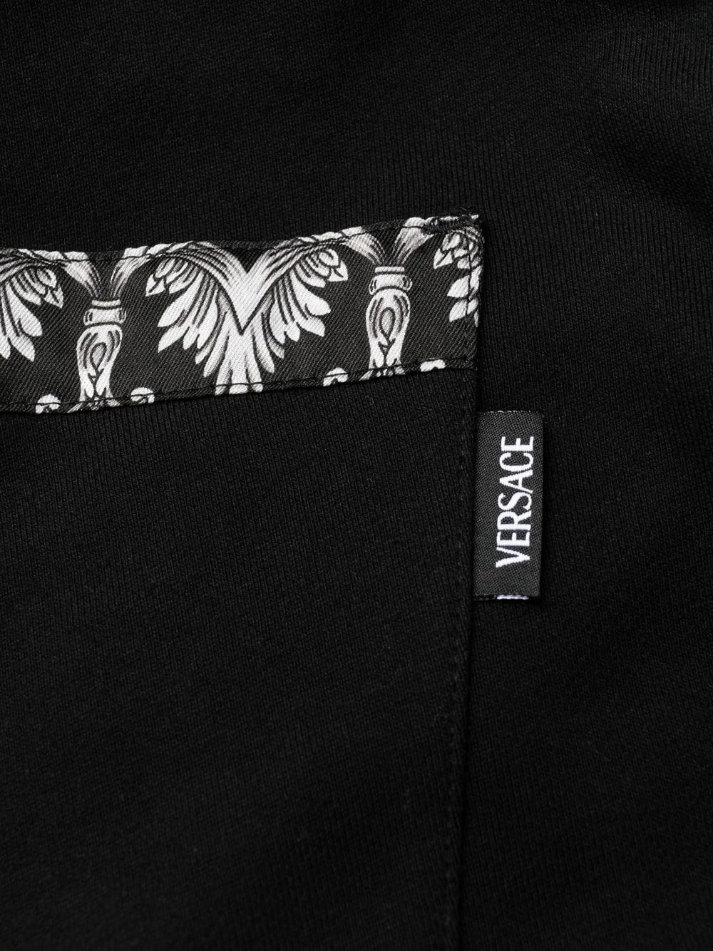 rear baroque-print detail trousers - 6