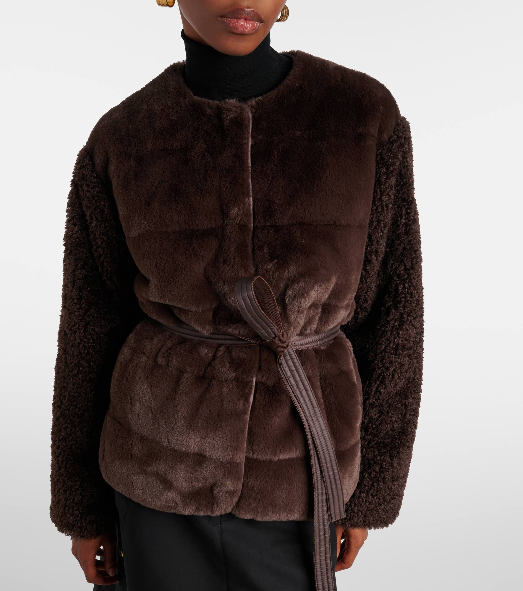 Jouillat faux-fur down jacket - 7