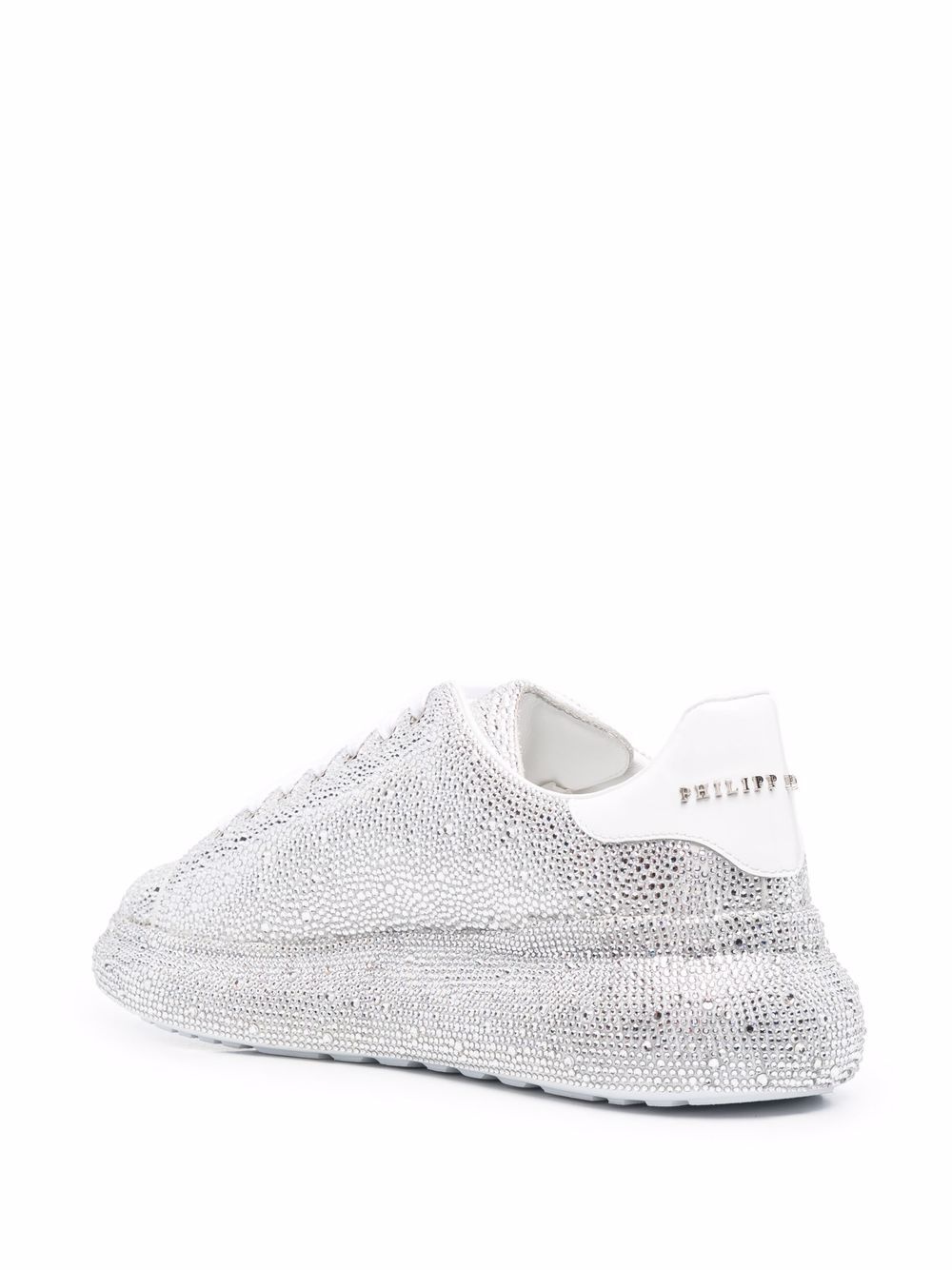 crystal-embellished low top sneakers - 3