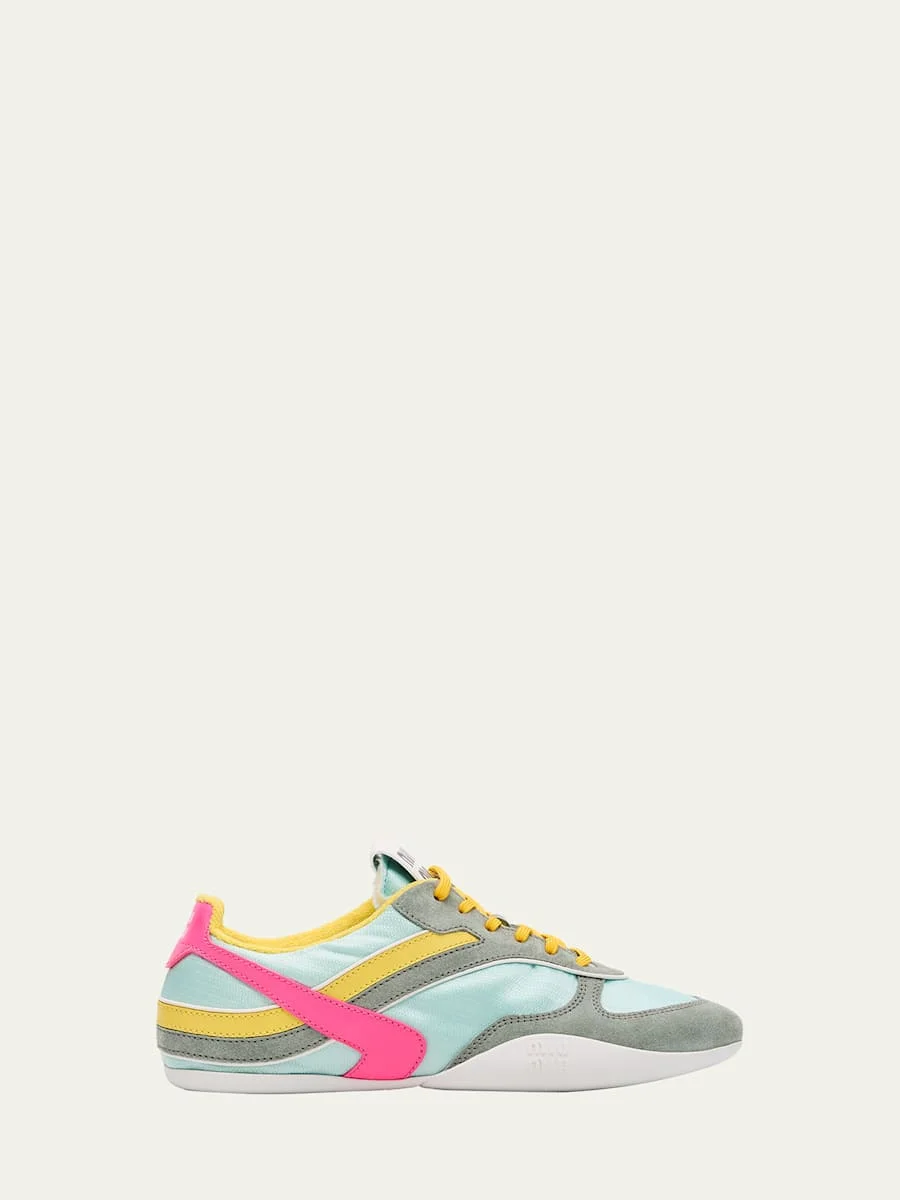 Colorblock Nylon Tech Runner Sneakers - 1