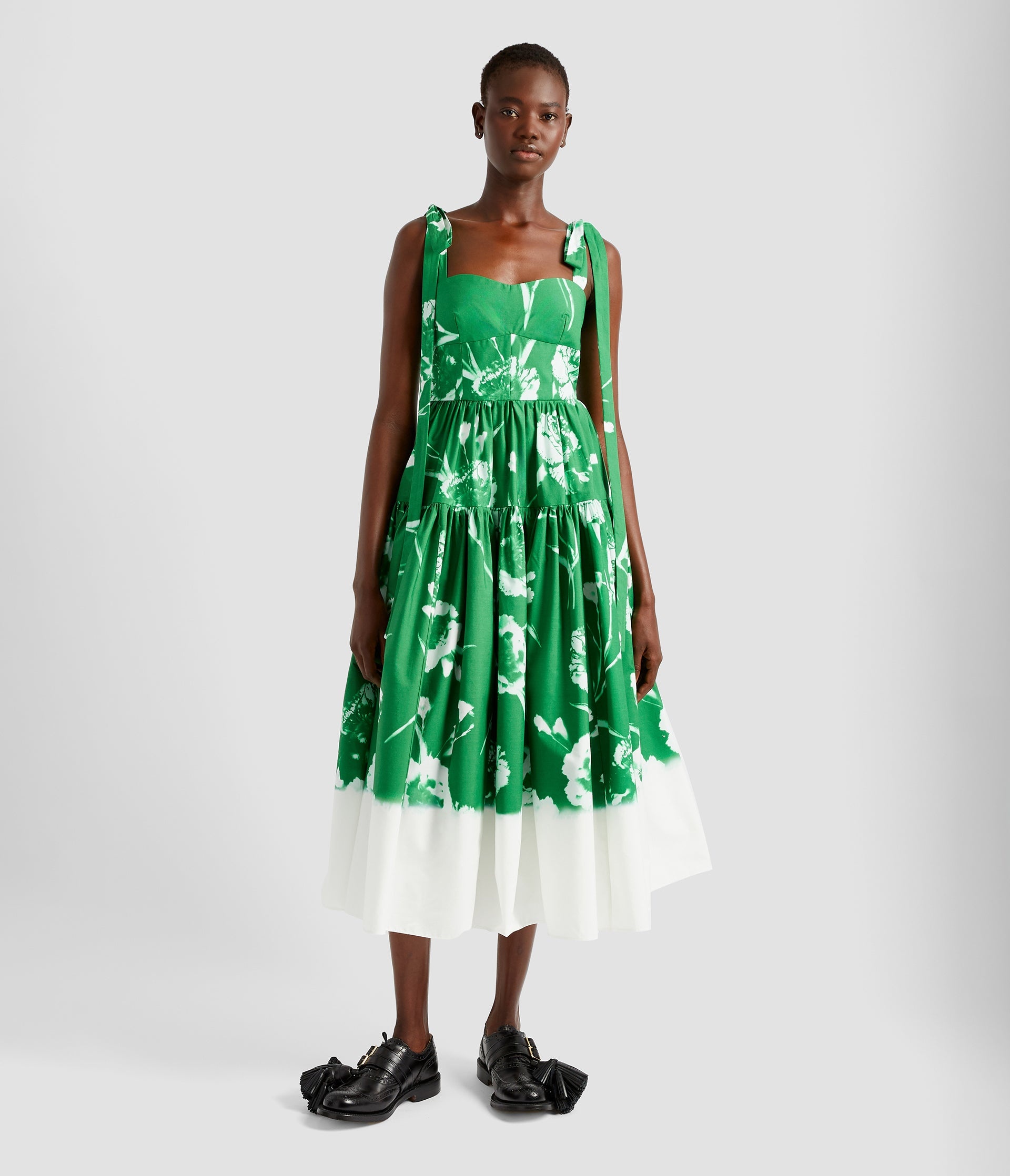 STRAPPY FIT AND FLARE MIDI DRESS - 4
