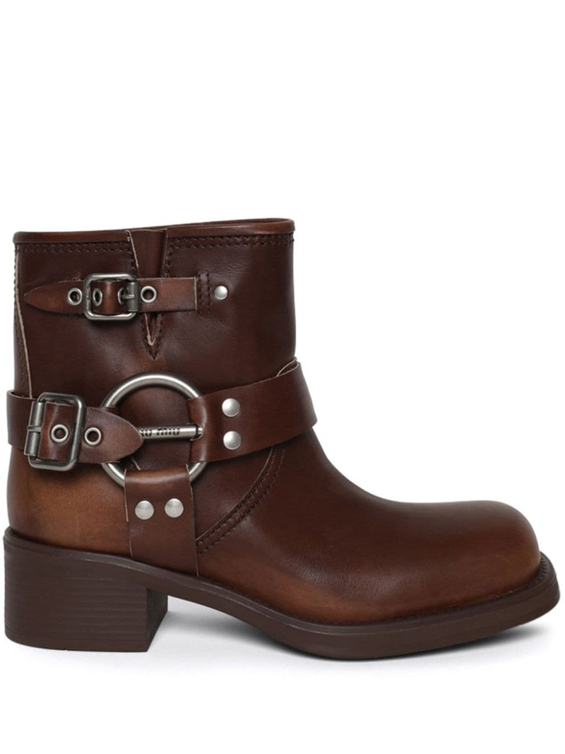 50mm vintage-effect leather boots 1